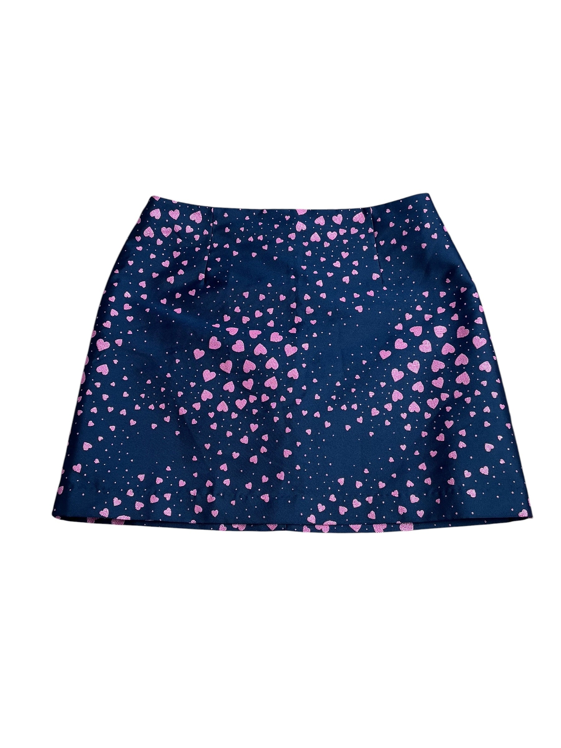 Lilly Pulitzer- Adler Skirt True Navy Heart Jacquard Size 12