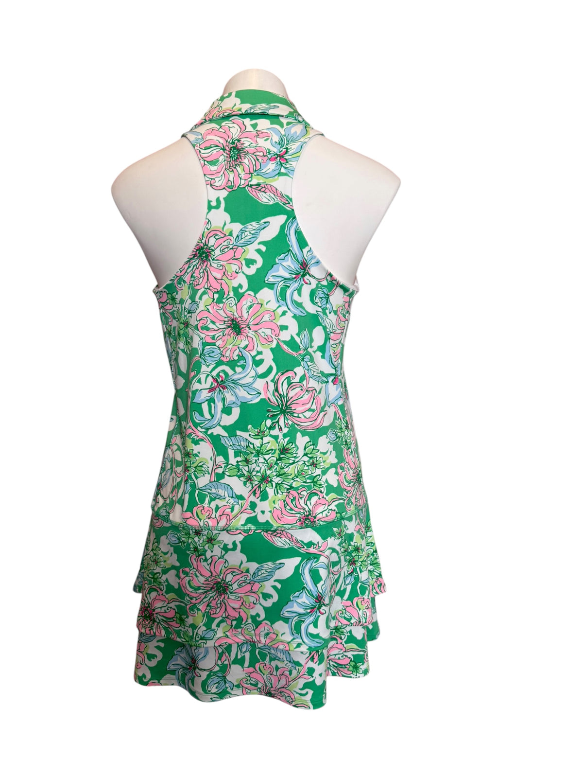 Lilly Pulitzer UPF 50+ Luxletic Dania Dress Spearmint Blossom Views - Size M