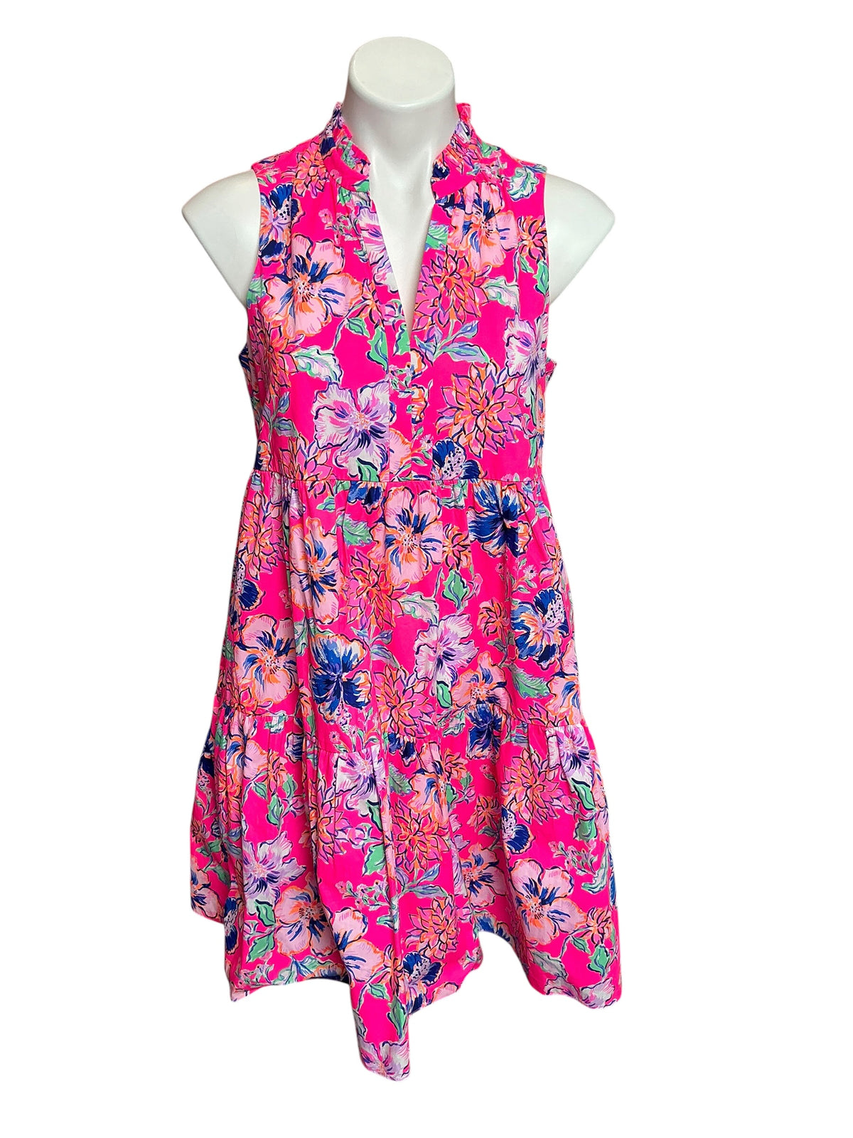 Lilly Pulitzer NWT Novella Dress Pink Isle Last Bud Not Least - Size S