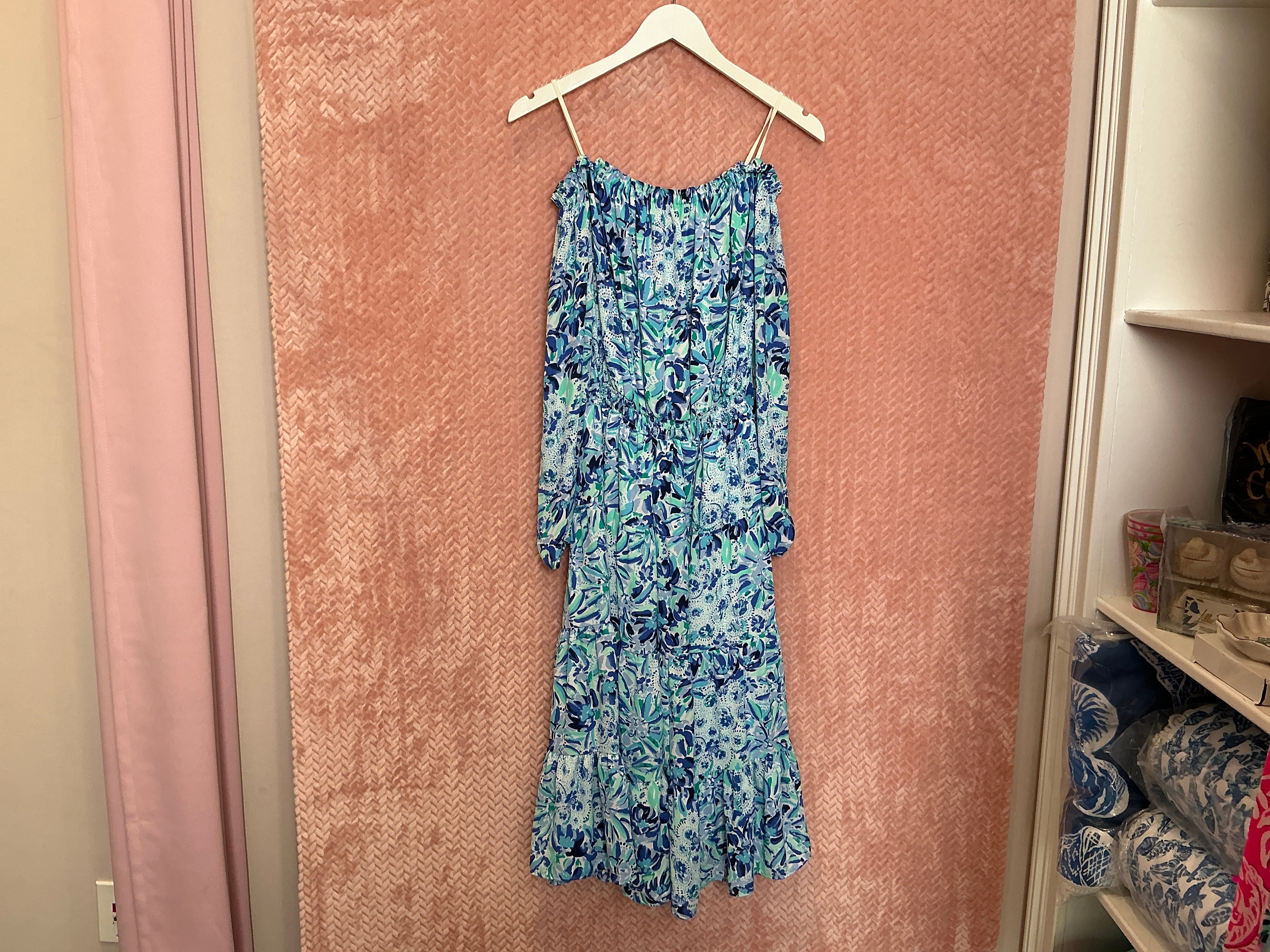 Lilly Pulitzer Dress NWT - Jannie MIDI Dress - Iris Blue - High Maintenance - Size M