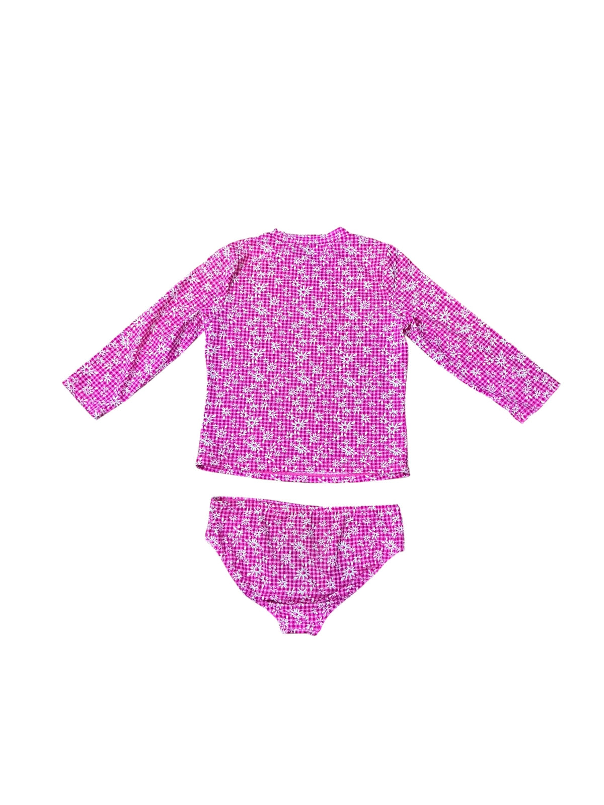 Lilly Pulitzer Girls' Bobby Rashguard Set Aura Pink Check You Out - Size 12