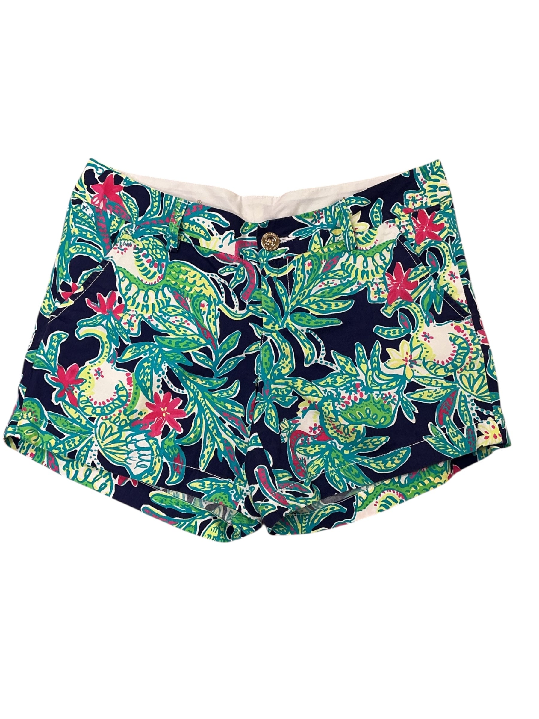 Lilly Pulitzer - Callahan Shorts - True Navy Trunk Show Elephant - Size 4