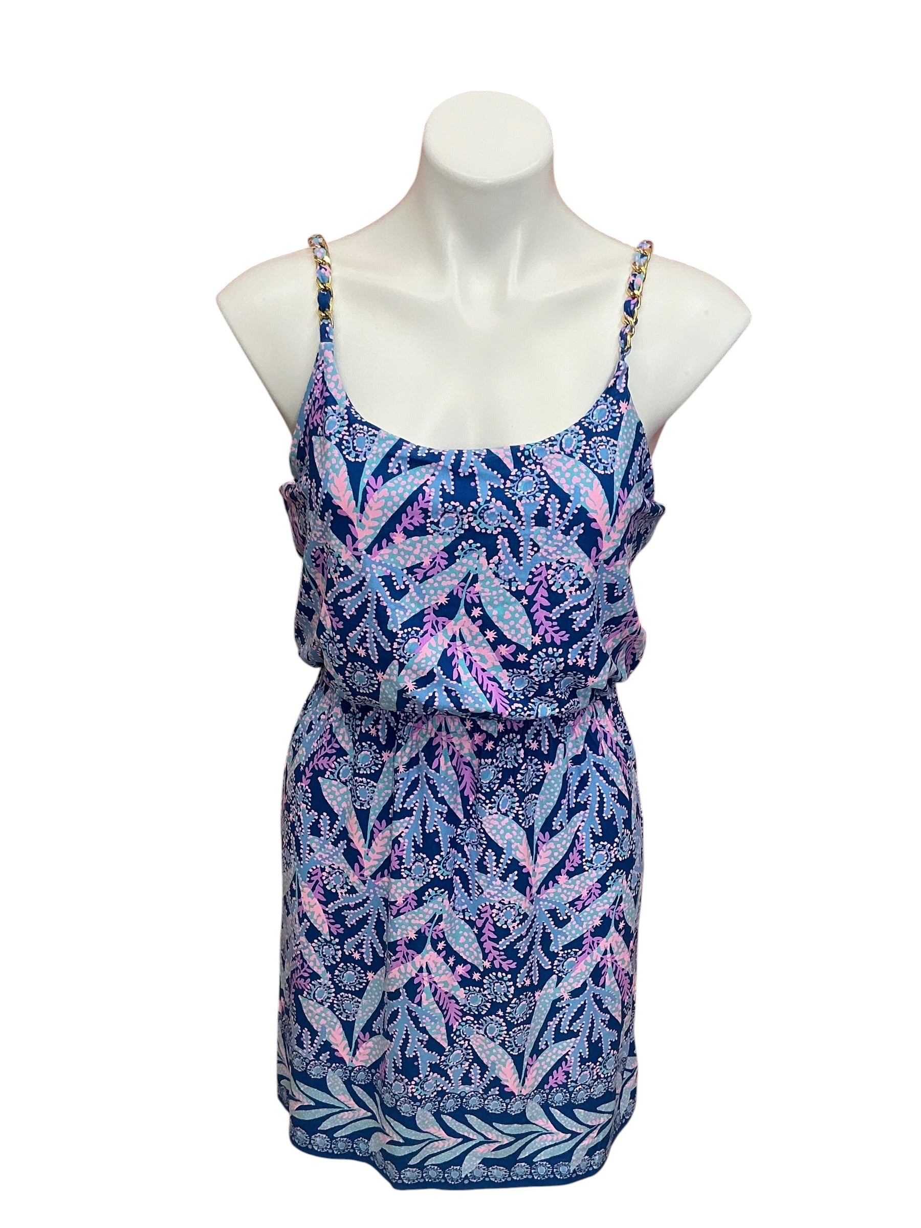 Lilly Pulitzer NWT Cannavale Dress Barton Blue Star Gazing Engineered - Size S