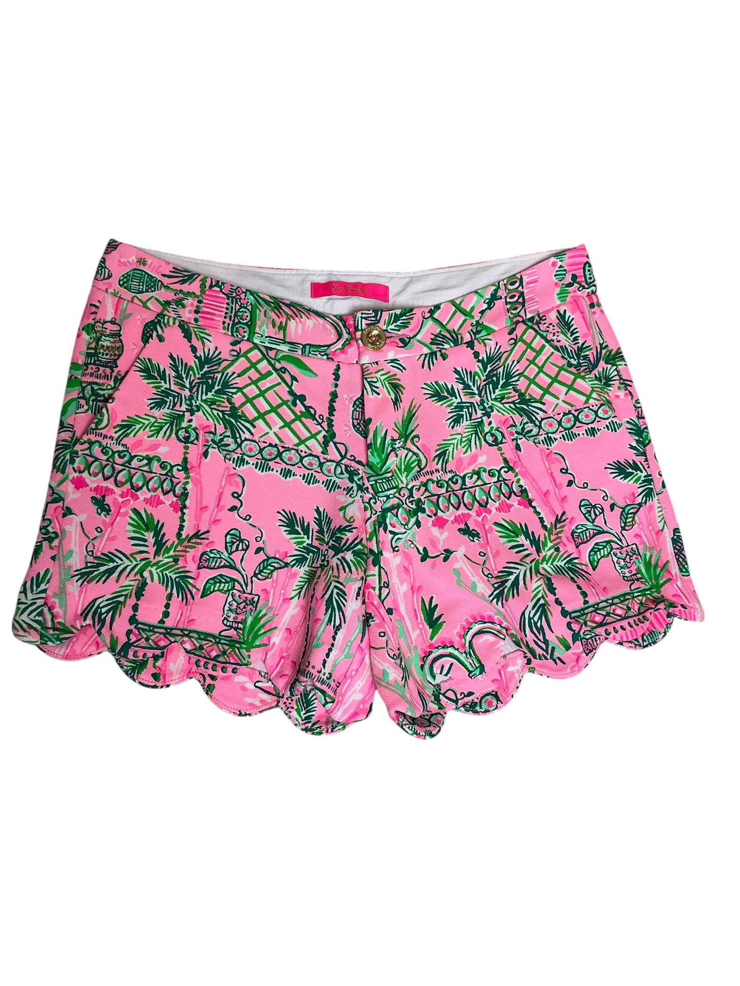 Lilly Pulitzer Buttercup Scalloped Hem Shorts Mandevilla Baby - Size 2