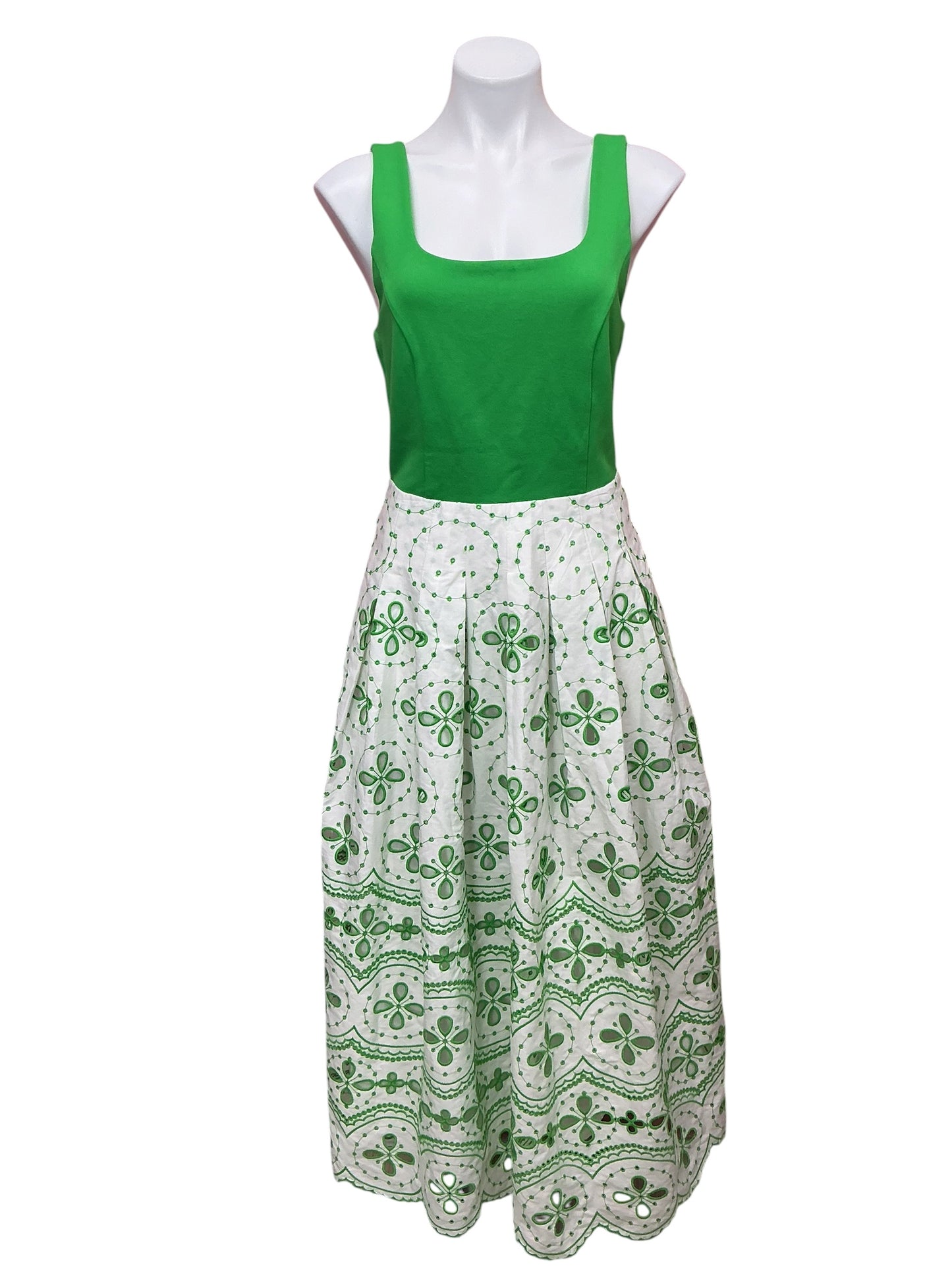 Lilly Pulitzer NWT Lissette Midi Dress Putting Green Spring Showers Eyelet - Size 8