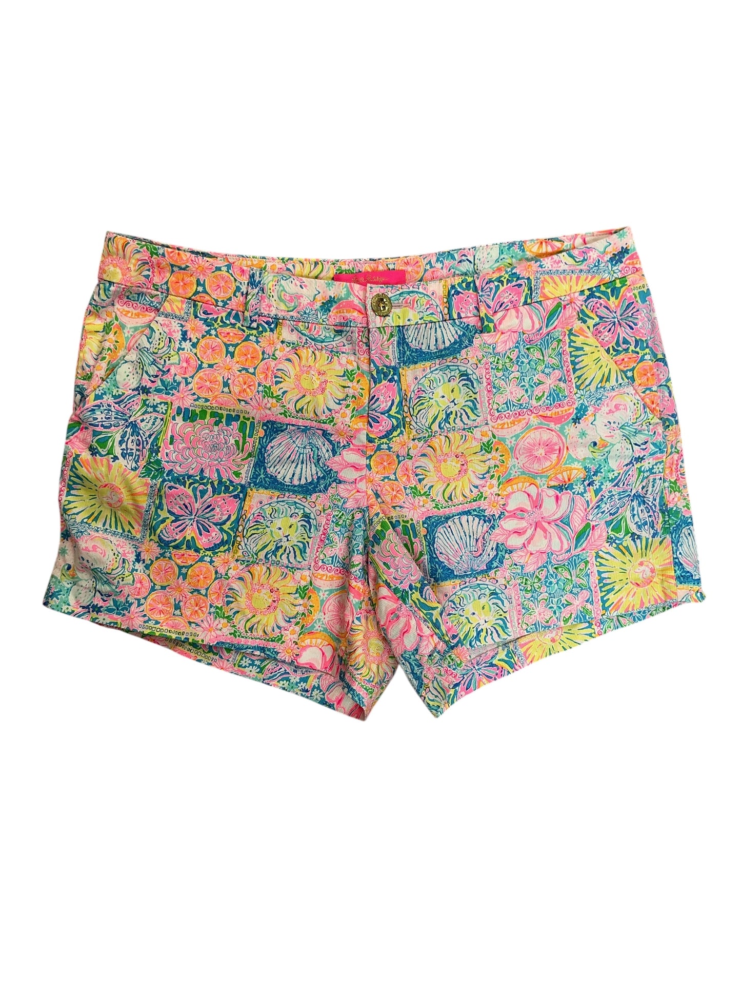 Lilly Pulitzer Callahan Stretch Shorts Patch My Drift - Size 12
