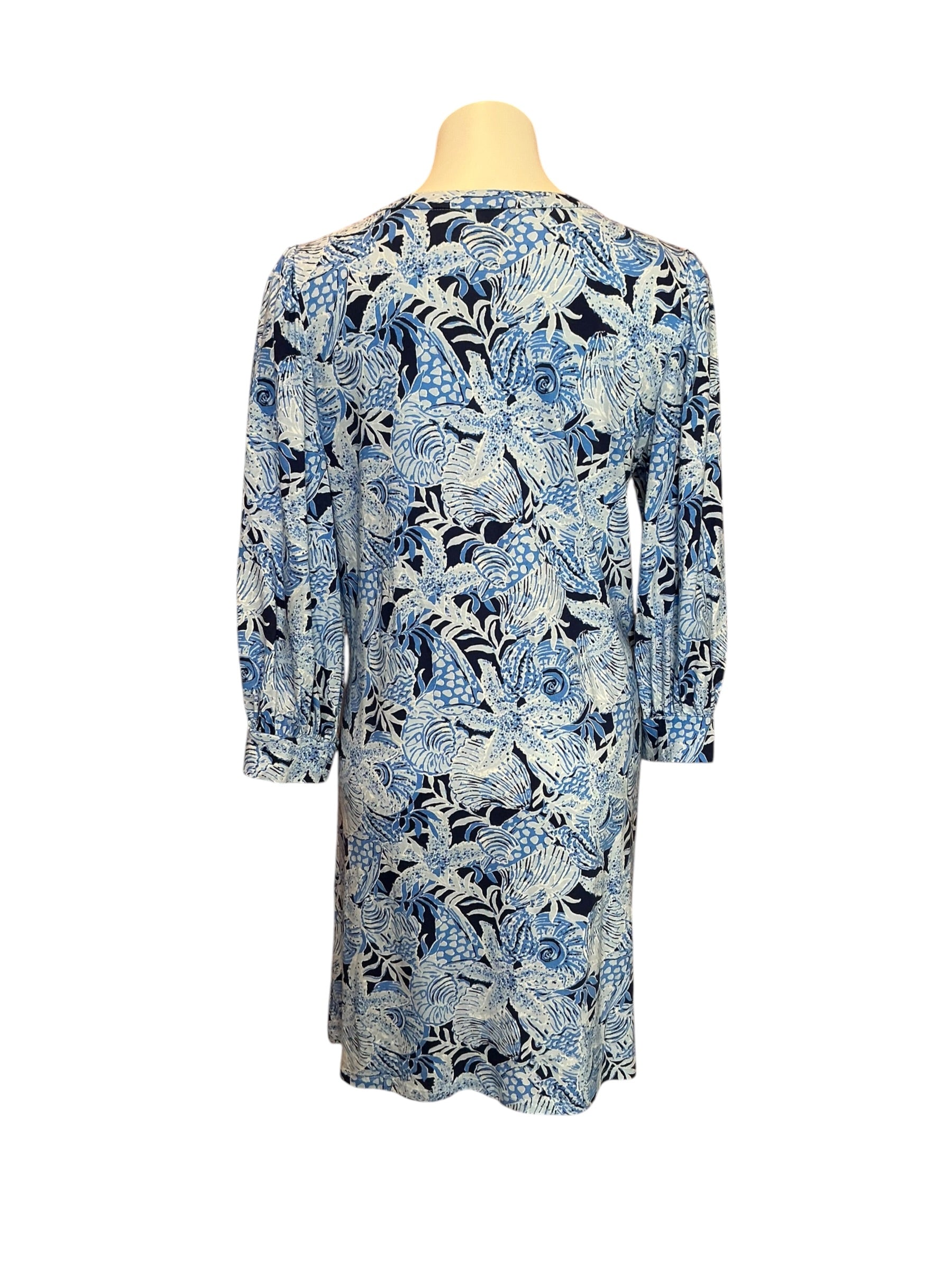 Lilly Pulitzer Cass Dress Bonaire Blue Coastal Constellation - Size L