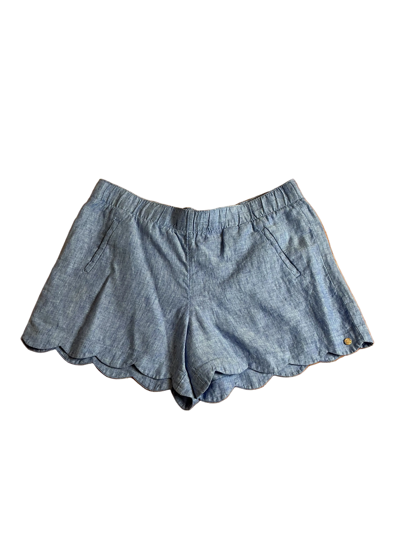 Lilly Pulitzer NWT Brea Linen Short Beakon Blue X Sea Salt - Size XL