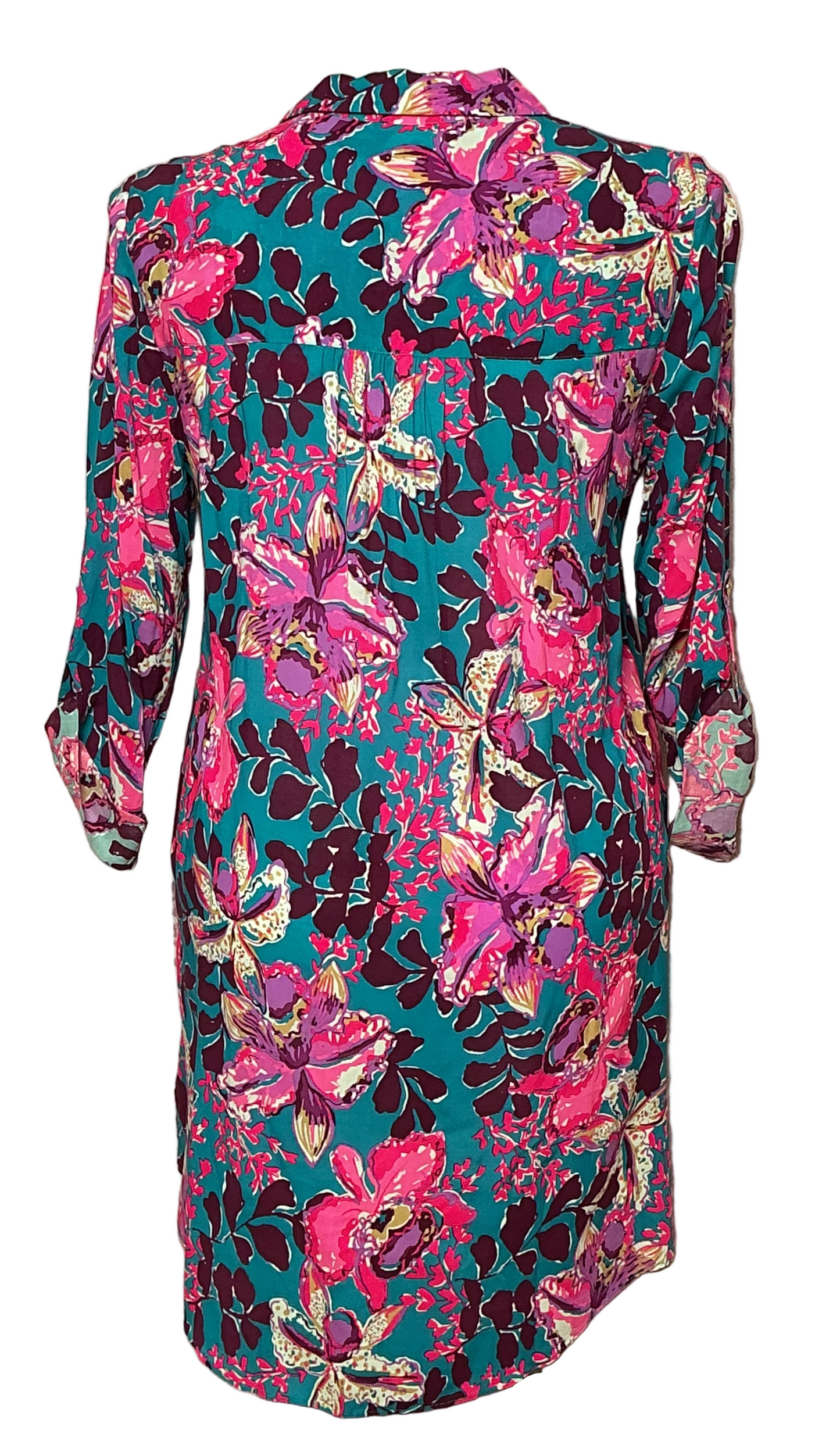 Lilly Pulitzer NWT - Natalie Coverup With Sleeves - Blue Rhapsody Orchid You Not - Size L