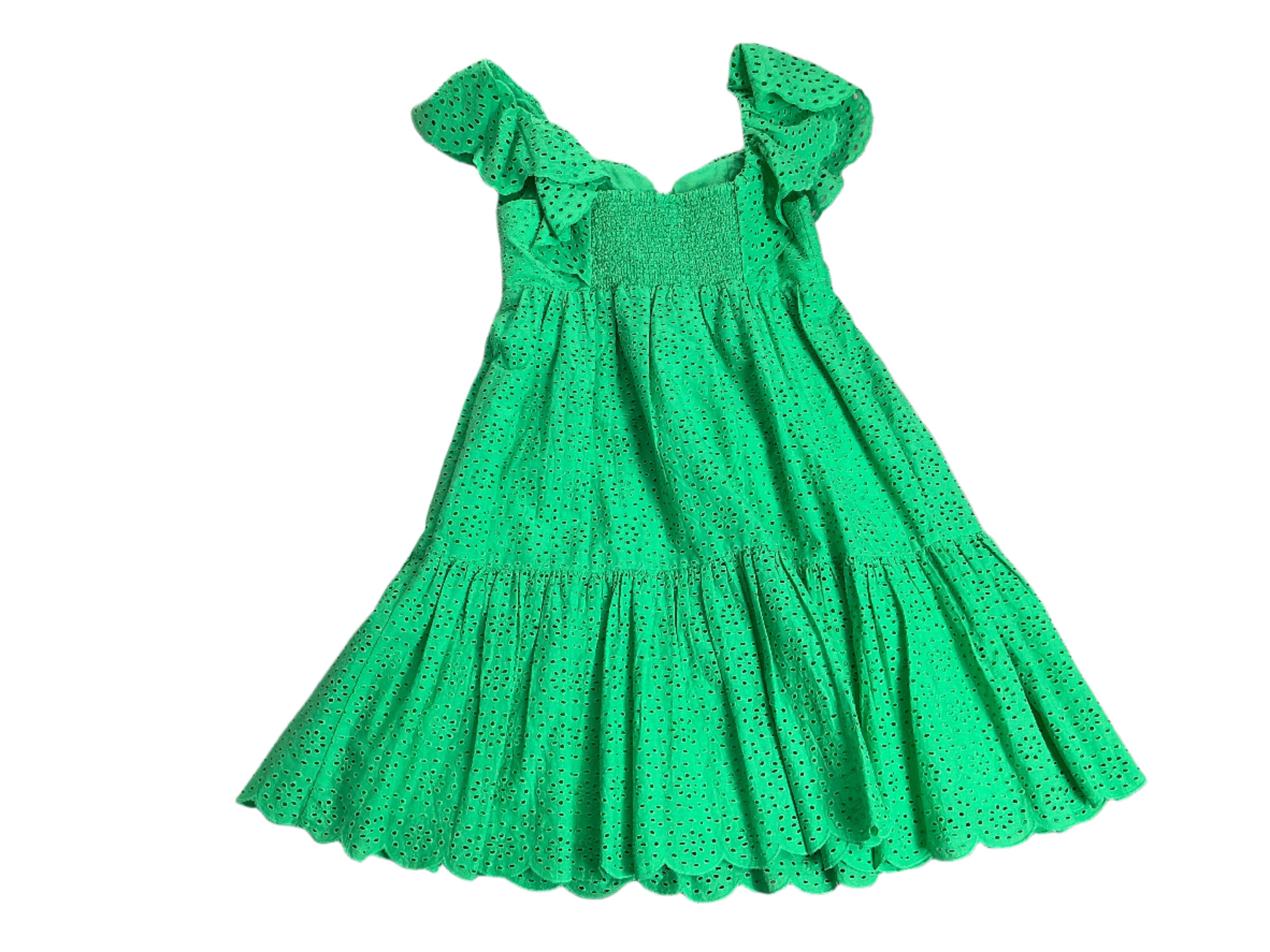 Lilly Pulitzer Asteria Babydoll Dress - Cabana Green Daisy Dreams Eyelet - Size 0