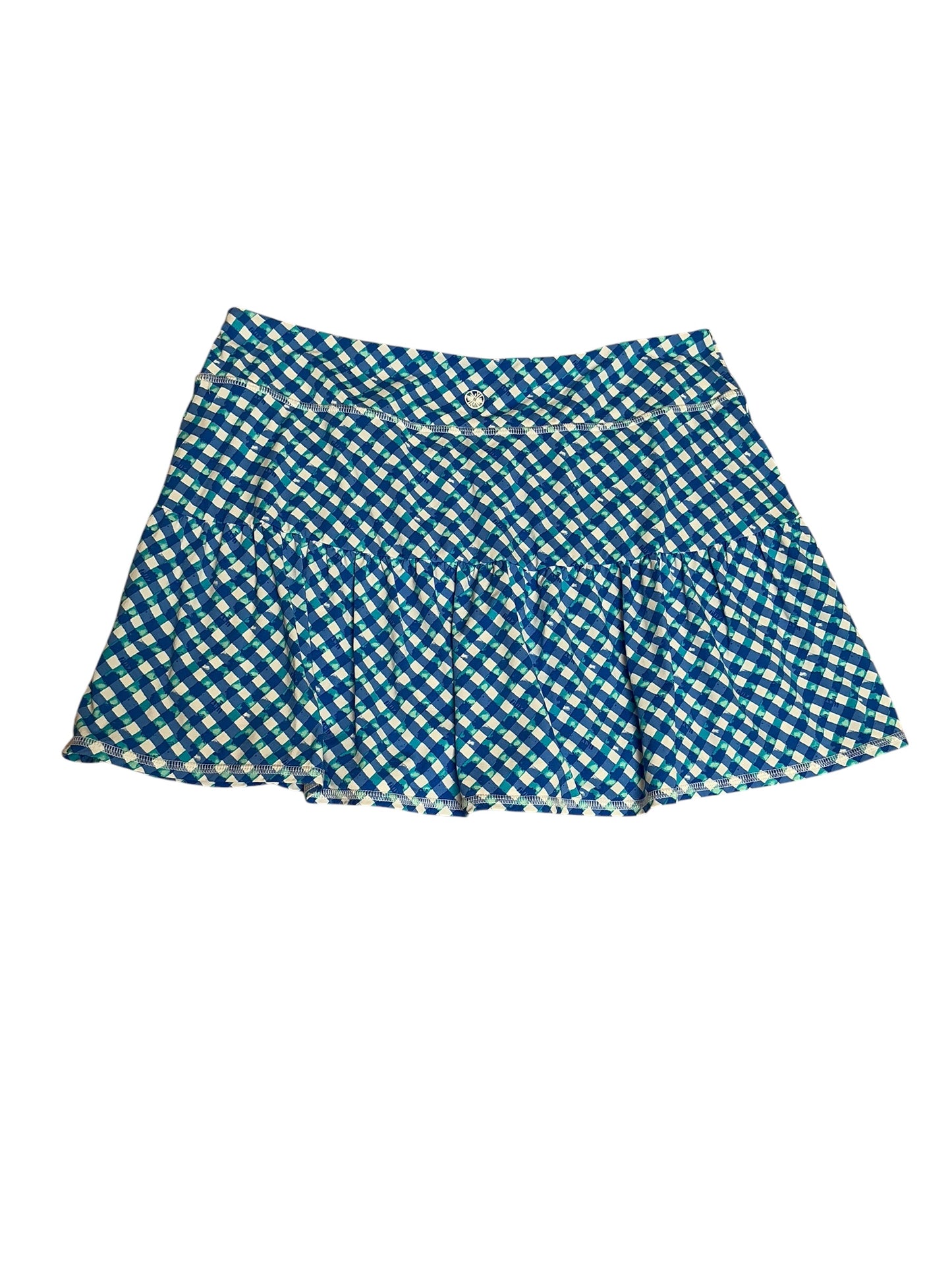 Lilly Pulitzer Gardenia Luxletic 13" Skort Boca Blue Double Checking - Size M
