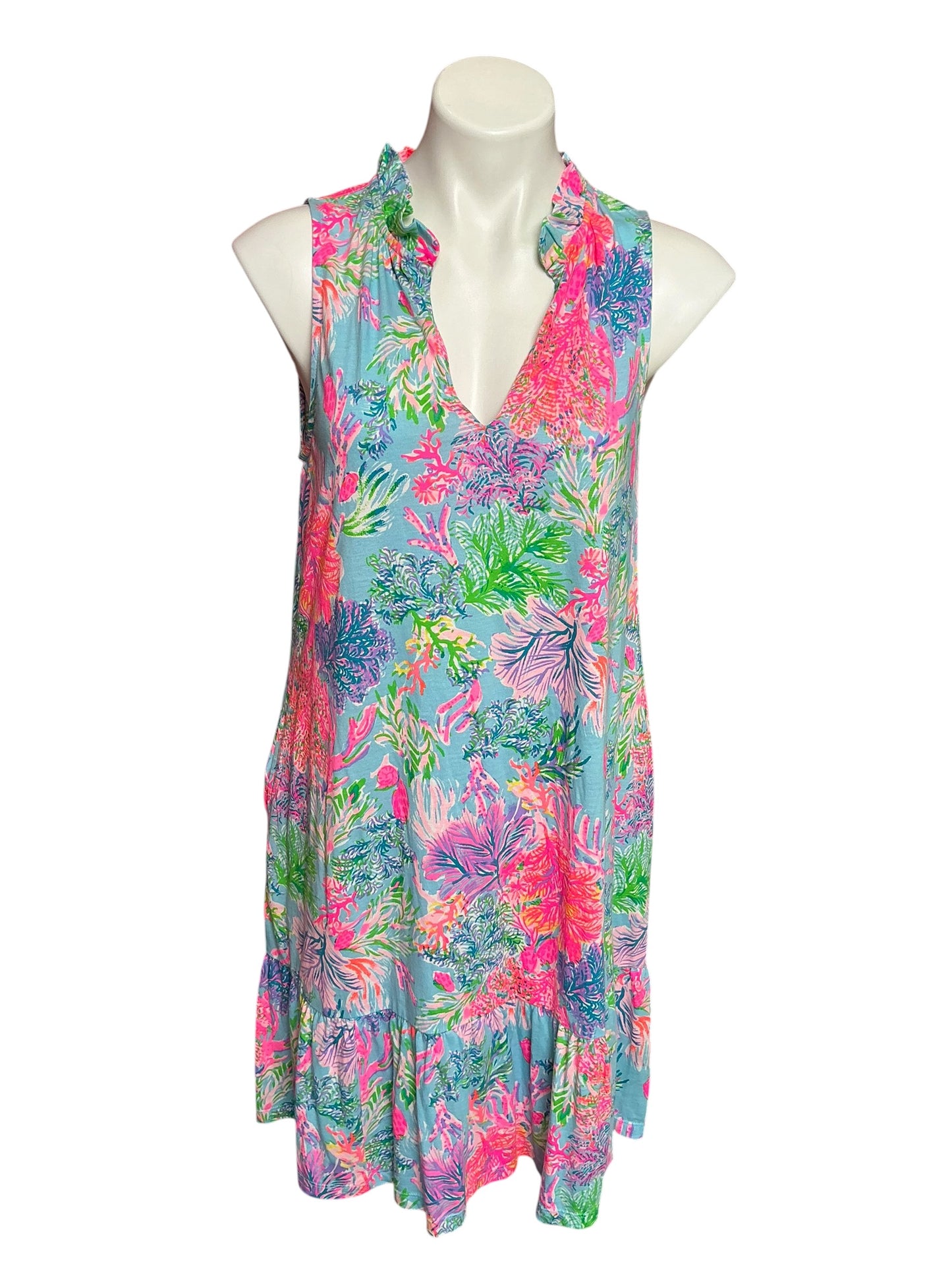 Lilly Pulitzer NWT Malone Dress Celestial Blue Cay To My Heart - Size M