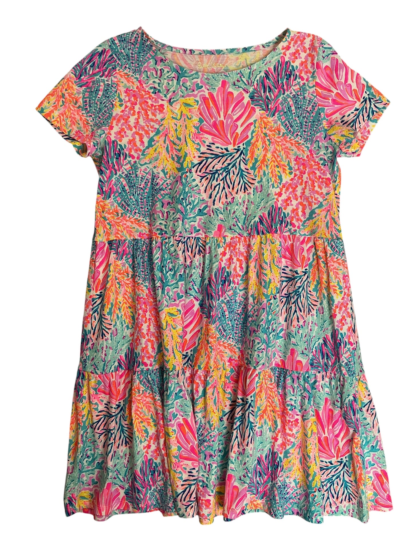 Lilly Pulitzer Kids Girls Geanna Dress Splashdance Multi - Size L 8-10