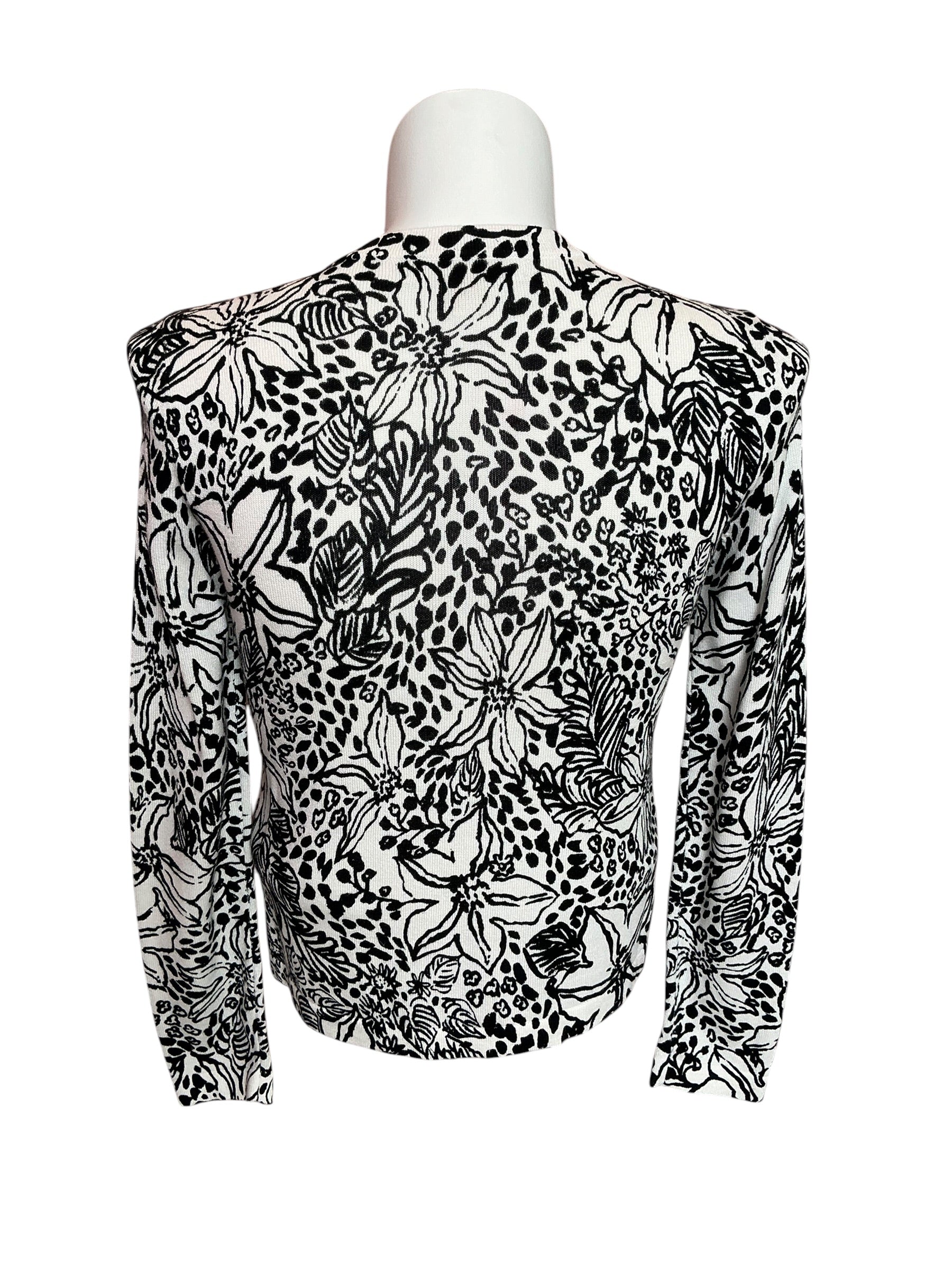 Lilly Pulitzer Fairley Cardigan Onyx Lots To Spot - Size S