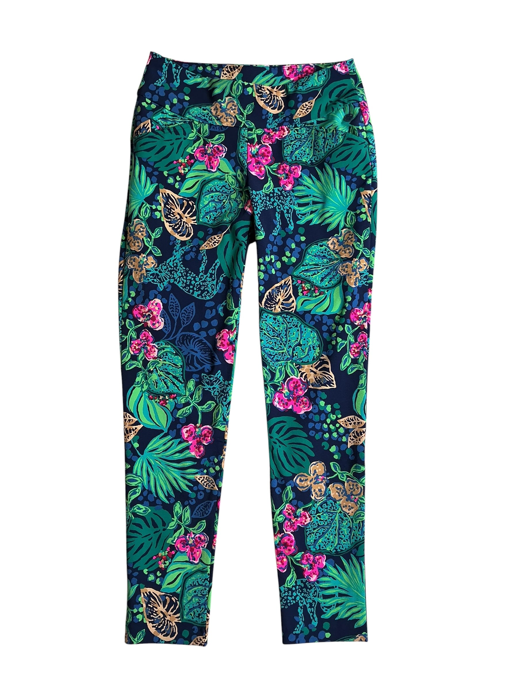 Lilly Pulitzer Corso Pants UPF 50+ Low Tide Navy Life of the Party - Size 2