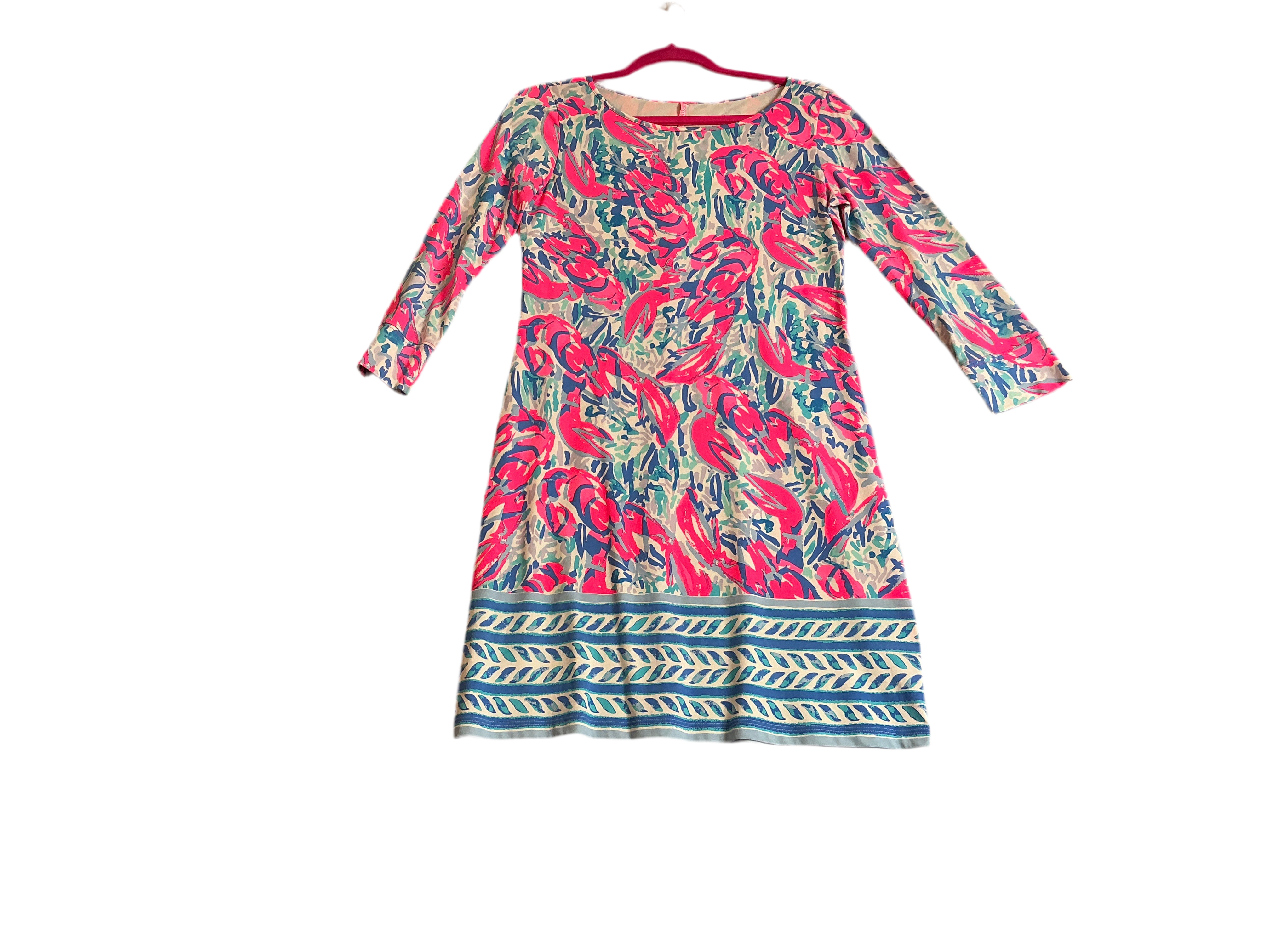 Lilly Pulitzer Marlowe Dress Cosmic Coral Cracked Up Engineered Dress - Size XS