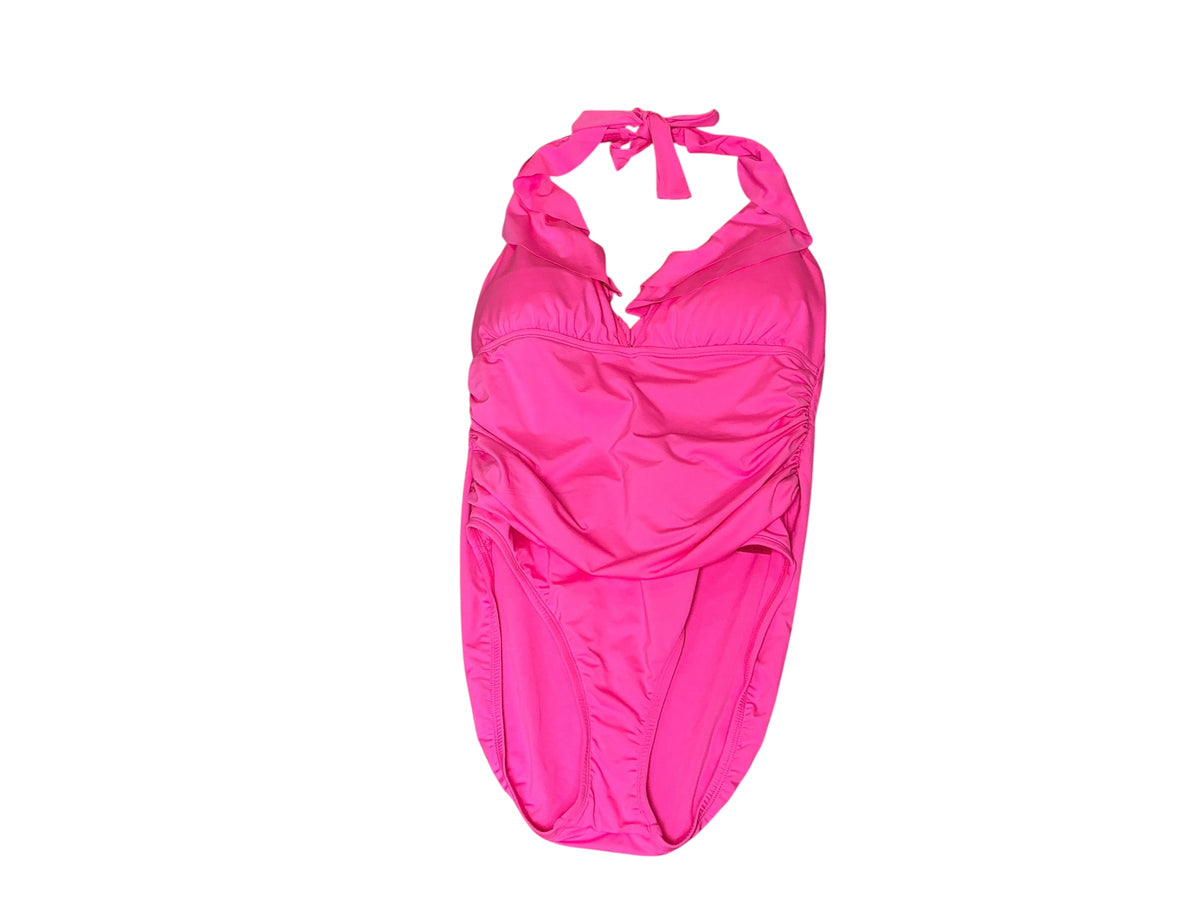 Lilly Pulitzer Desmond One-Piece Ruffle Swimsuit Sunkissed Pink - Size 14