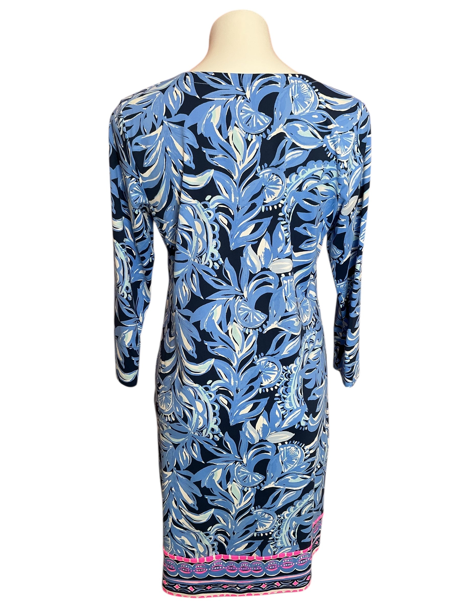 Lilly Pulitzer Nadine Dress ChillyLilly High Tide Navy You’re The Zest - Size L