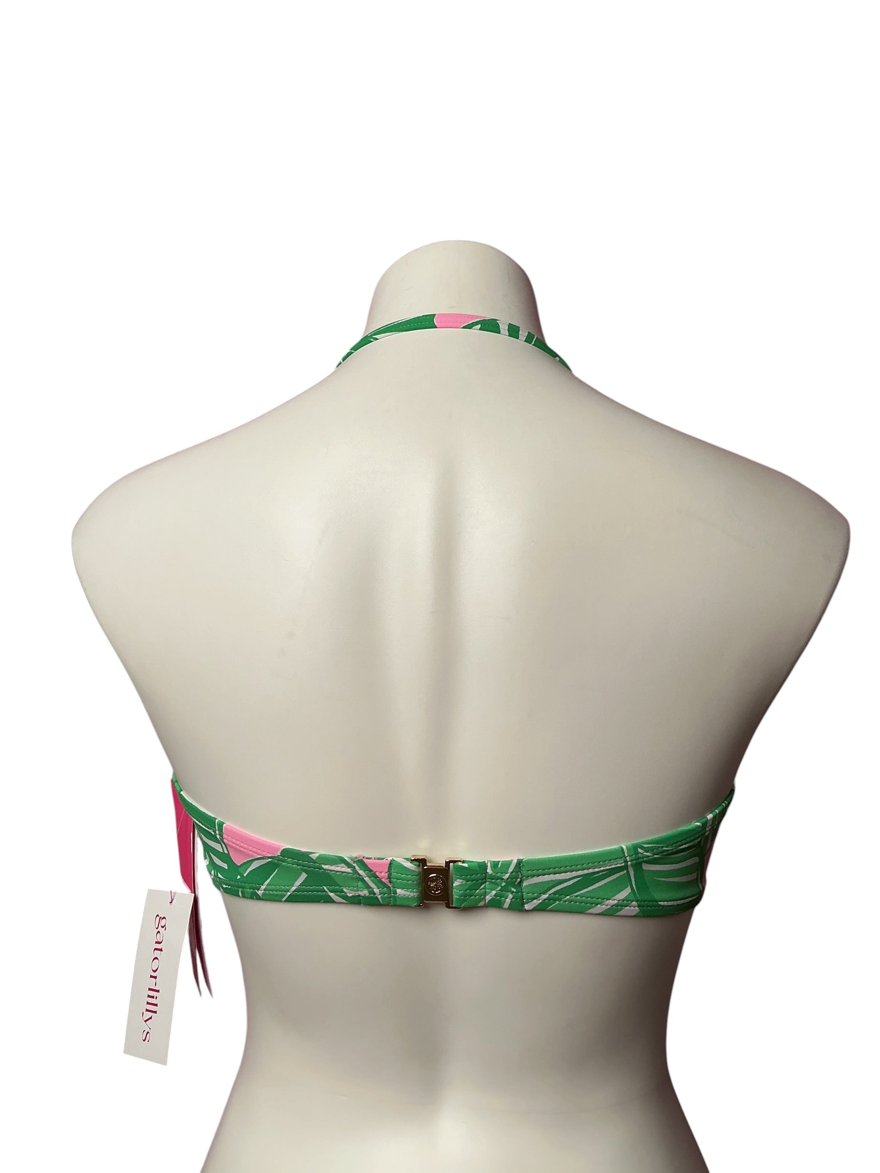 Lilly Pulitzer NWT Genya Bandeau Bikini Top Conch Shell Pink Lets Go Bananas - Size 6