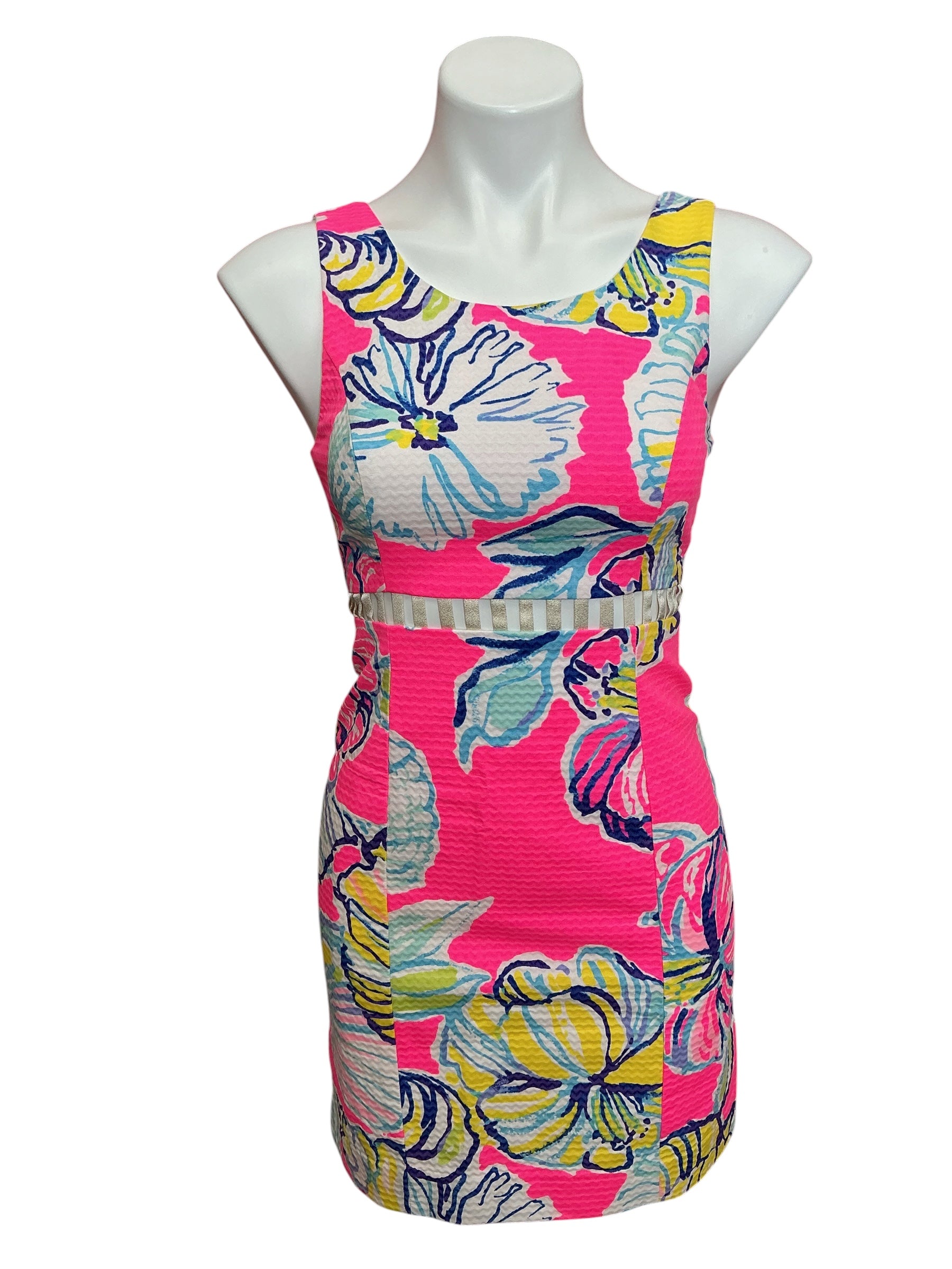 Lilly Pulitzer Iggy Cut Out Shift Dress Swept By The Tides - Size 00