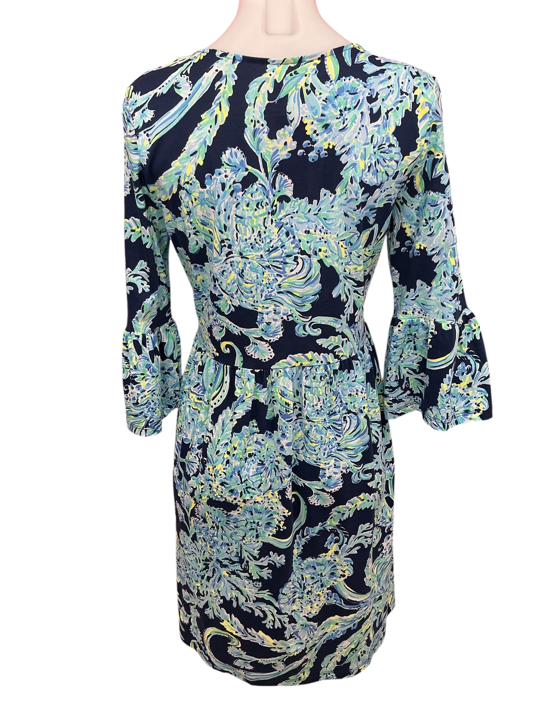 Lilly Pulitzer Lula Romper High Tide Navy Scuba Doo - Size S