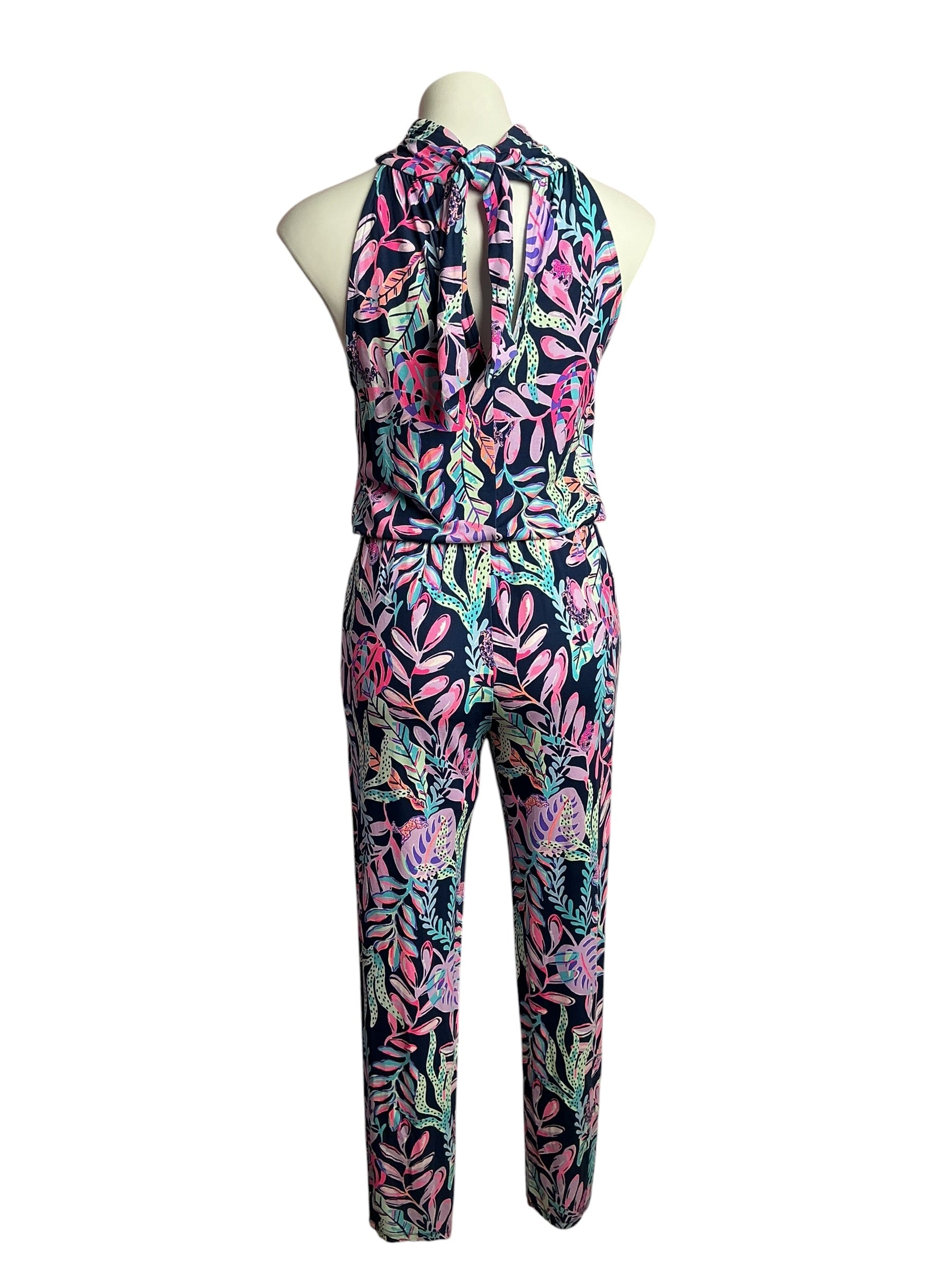 Lilly Pulitzer- NWT Wyota Jumpsuit Oyster Bay Navy You’ve Been Spotted Size XS