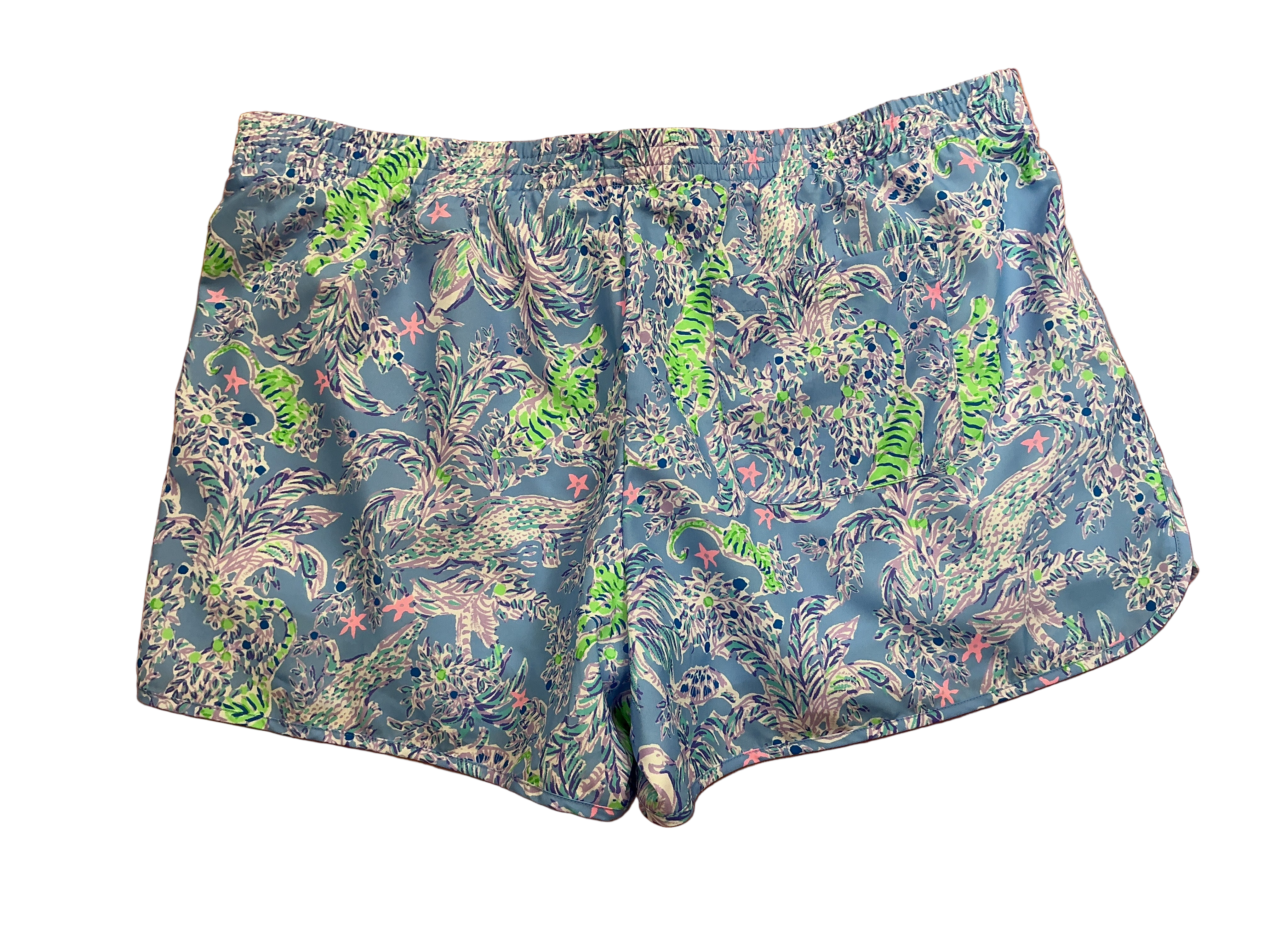 Lilly Pulitzer NWT Ocean Trail Short Blue Peri The Turtle Package - Size L