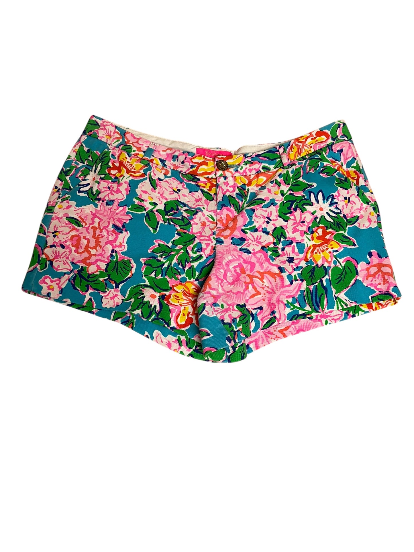 Lilly Pulitzer Callahan Knit Shorts Rose To The Occasion - Size 12