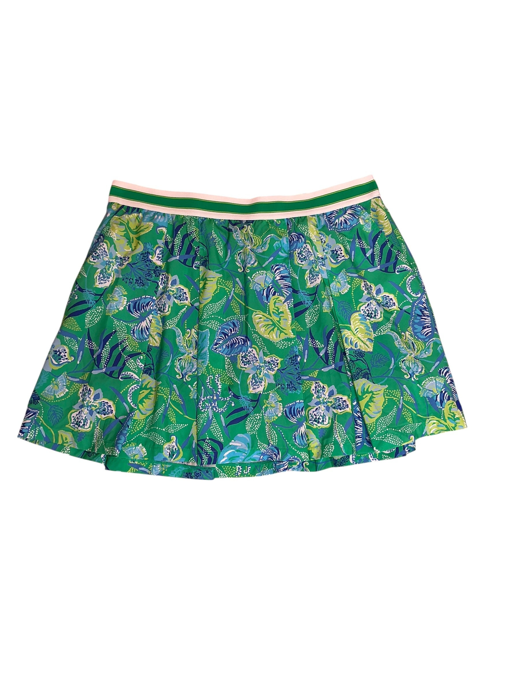 Lilly Pulitzer Silvana Skort Botanical Green In A Flutter - Size L