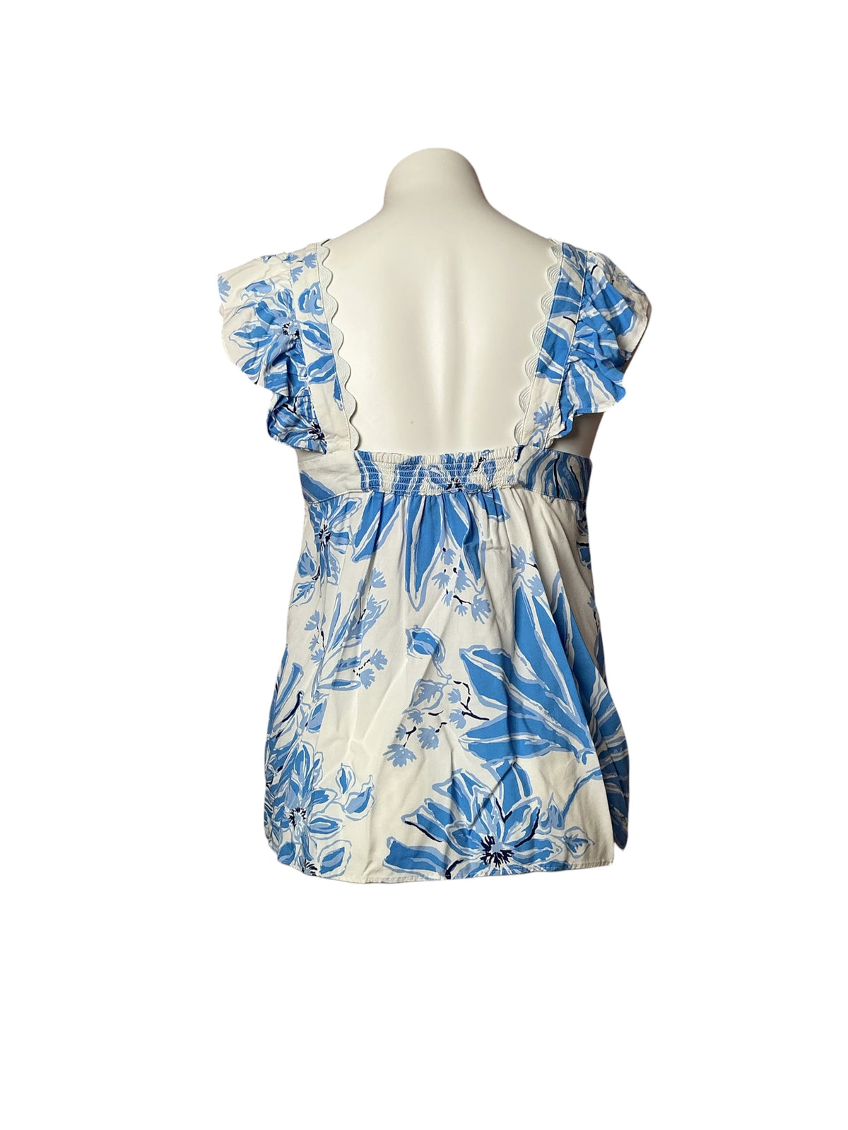 Lilly Pulitzer Gyah Top Resort White Jet Set Jungle - Size S
