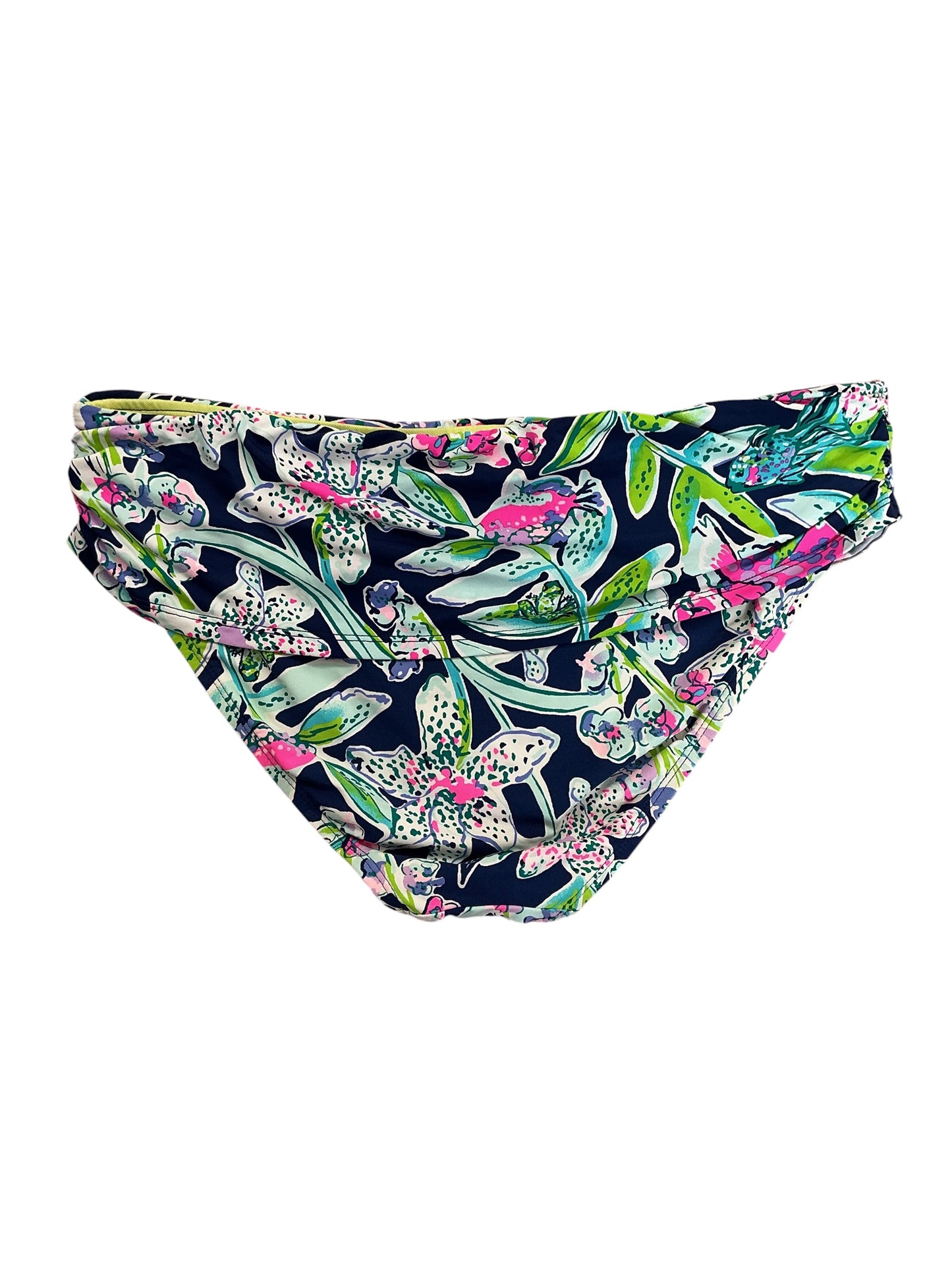 Lilly Pulitzer Lagoon Sarong Hipster Bikini Bottom Multi Lilly Garden - Size 4