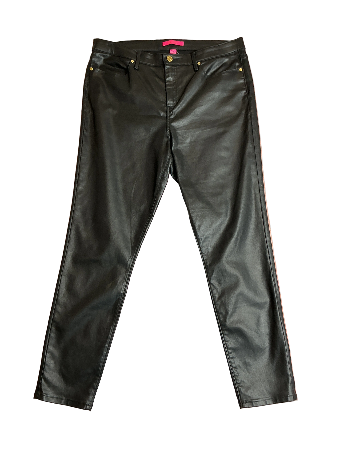 Lilly Pulitzer Eagan High Rise Stretch Coated Jean Black - Size 16