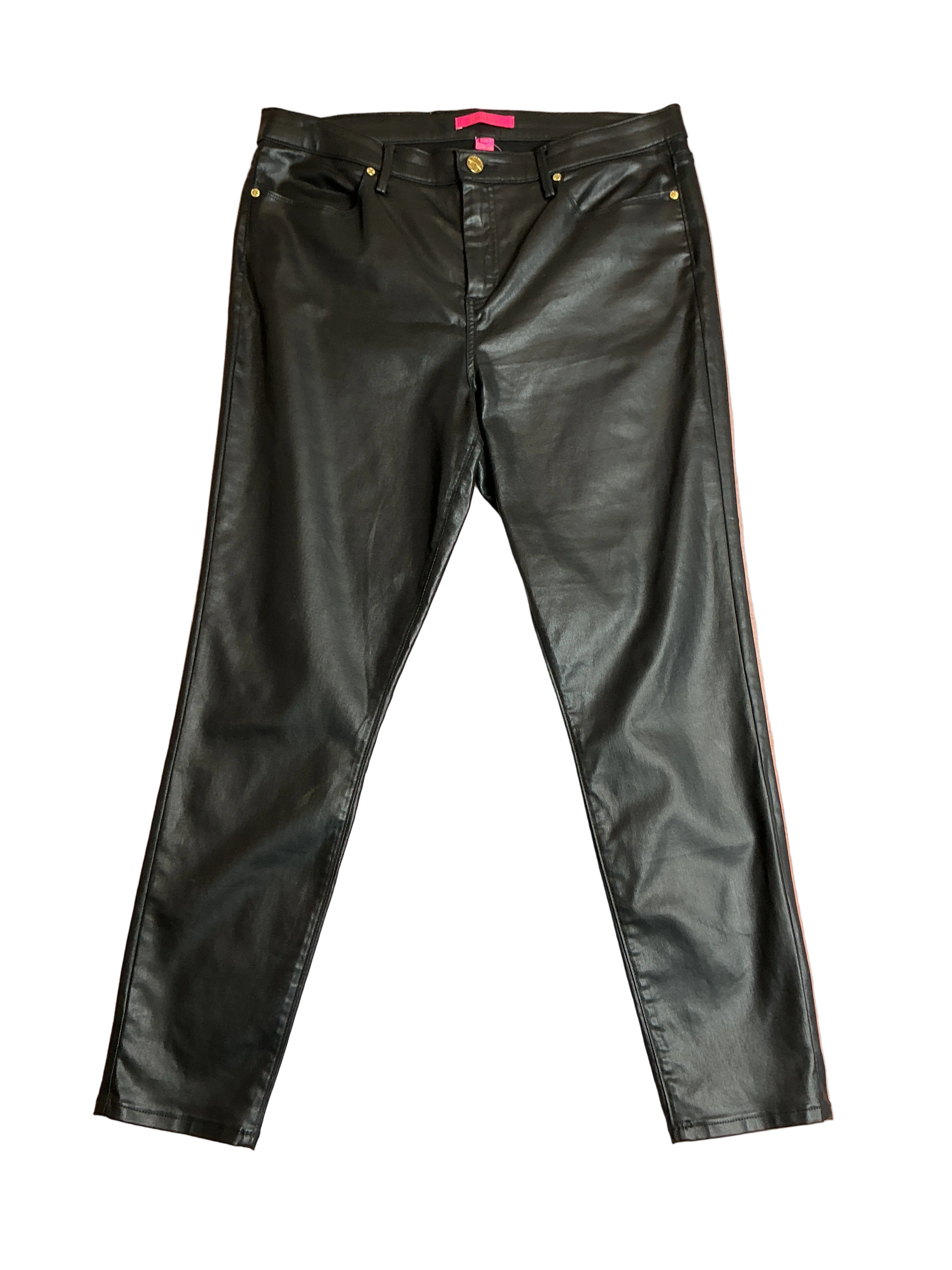 Lilly Pulitzer Eagan High Rise Stretch Coated Jean Black - Size 16