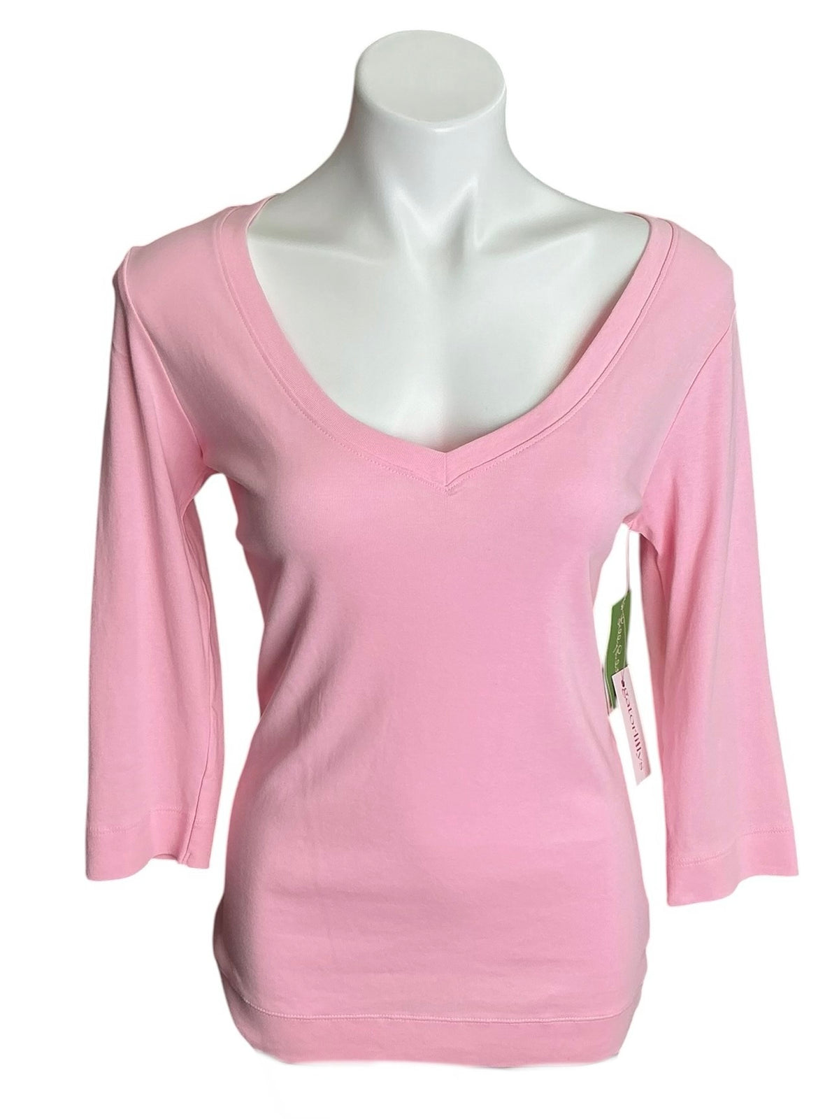 Lilly Pulitzer NWT Casey V Neck Top Lilly’s Pink - Size L