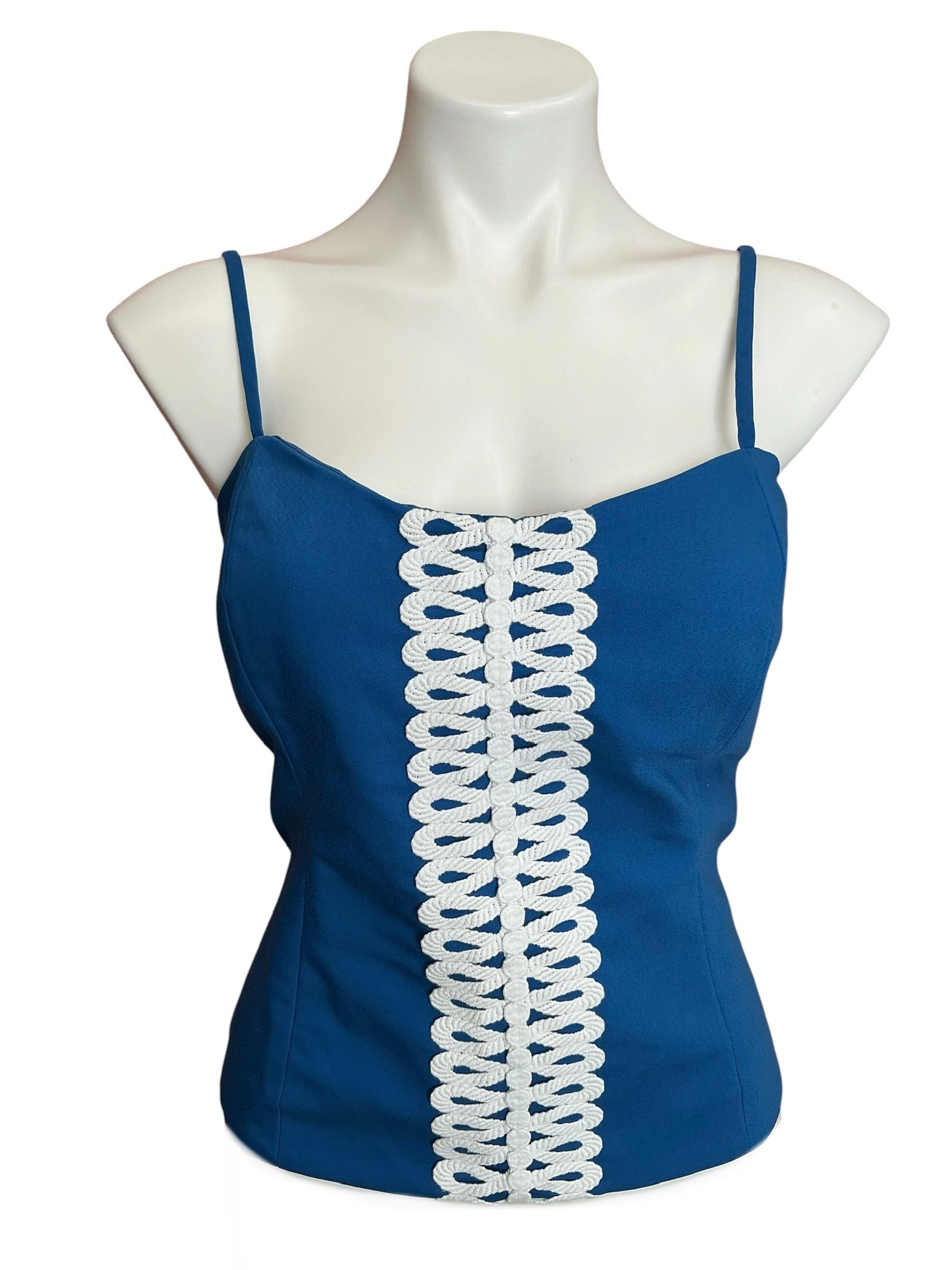 Lilly Pulitzer Shelli Stretch Top Barton Blue - Size 16