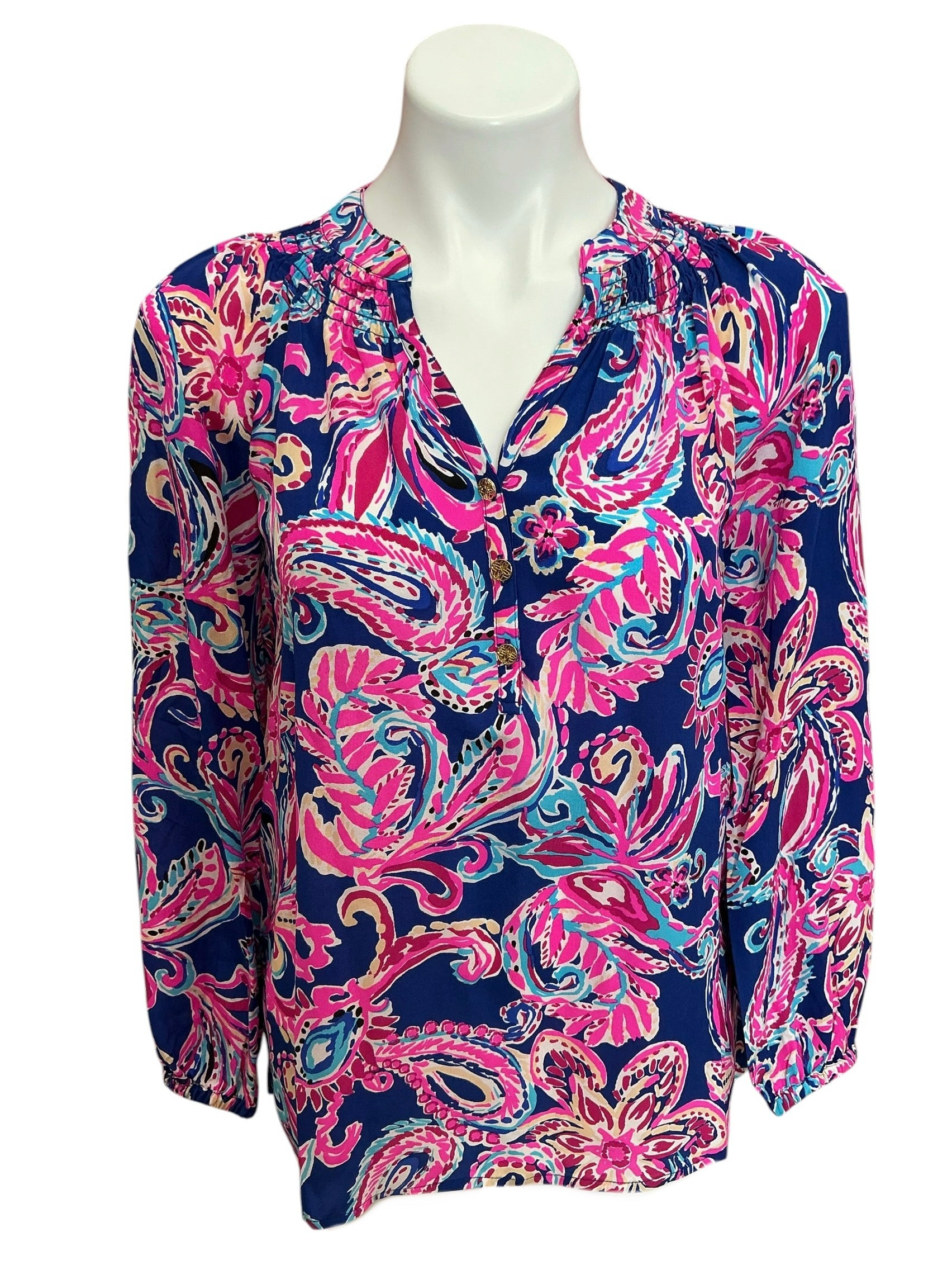 Lilly Pulitzer NWT Elsa Top Multi Flitting About - Size XS