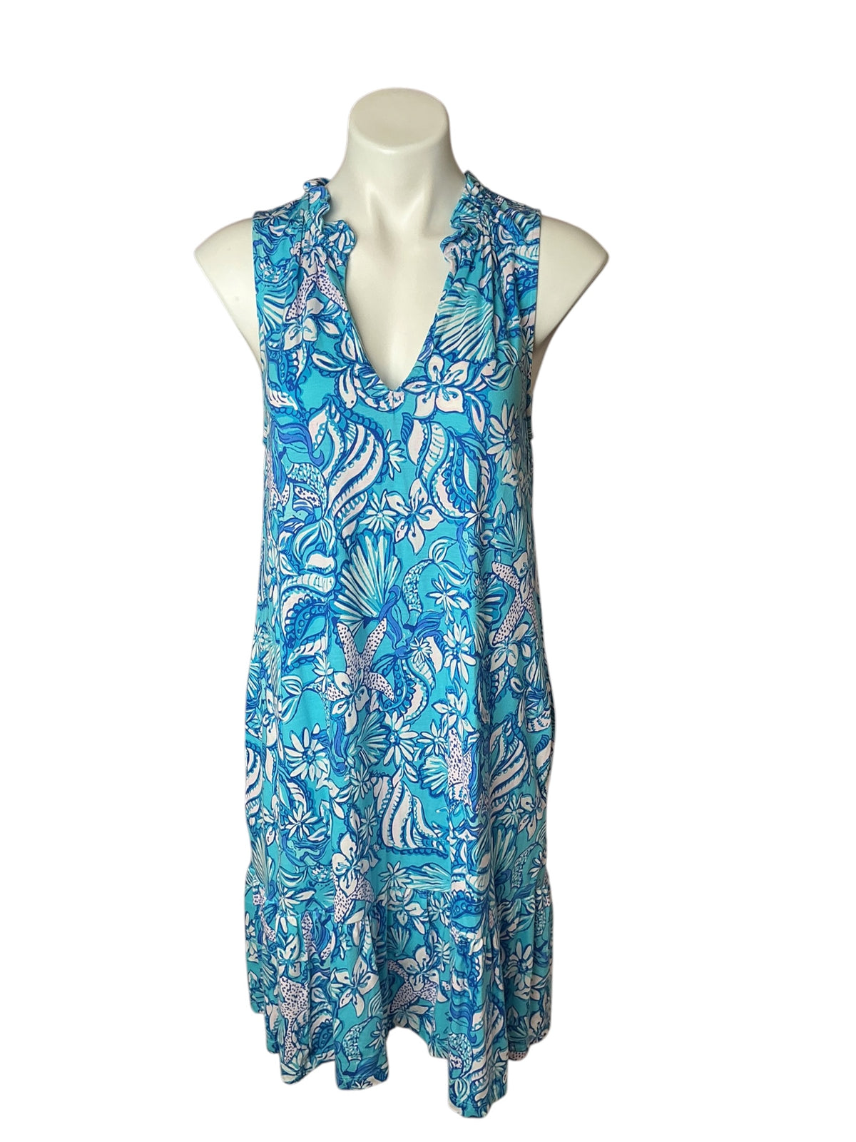 Lilly Pulitzer Malone Dress Sound The Sirens - Size L