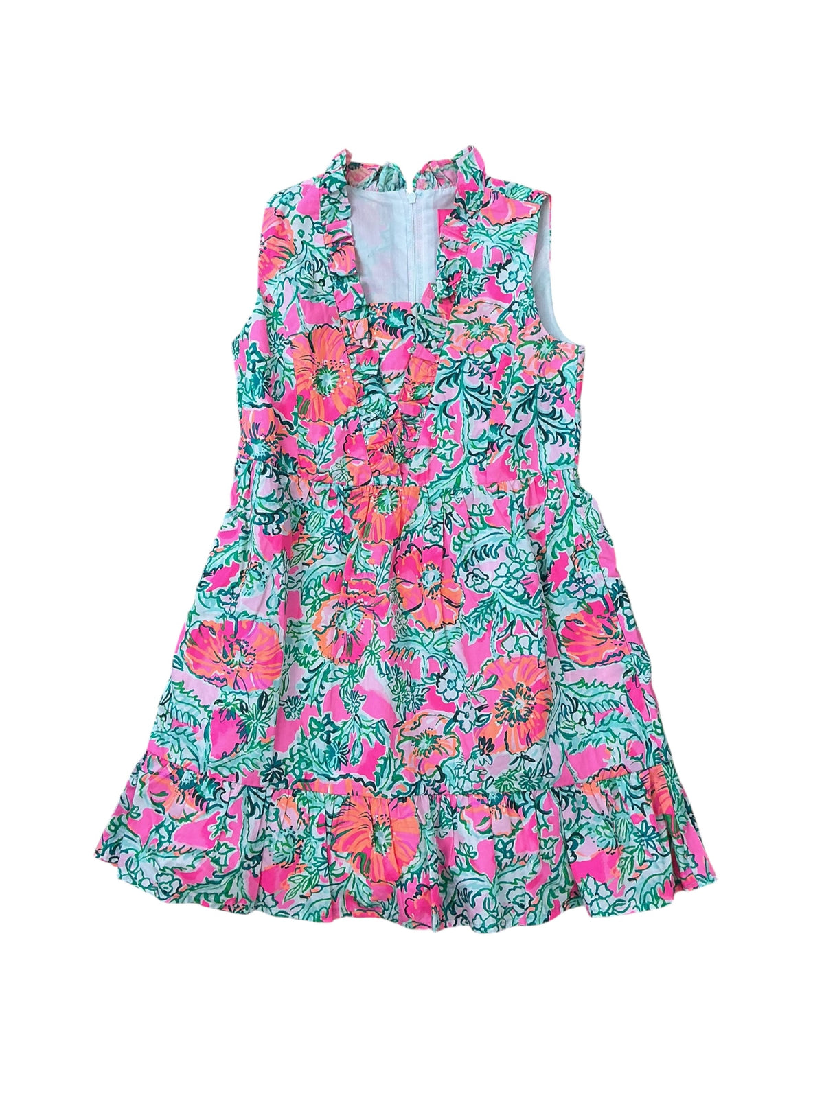 Lilly Pulitzer Kids Mini Tersa Dress Soleil Pink Perfect Poppy - Size 7