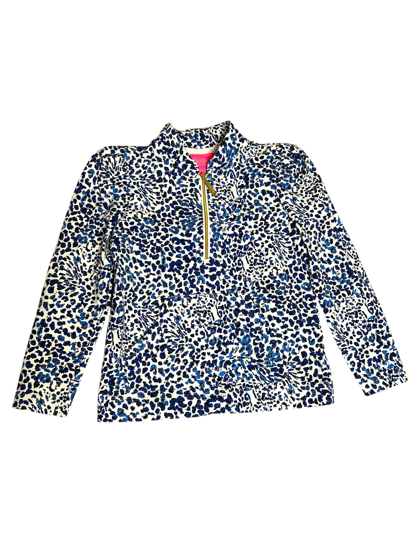 Lilly Pulitzer Girls Cabello Twisted Up Quarter Zip Pull Over - Size S(4-5)
