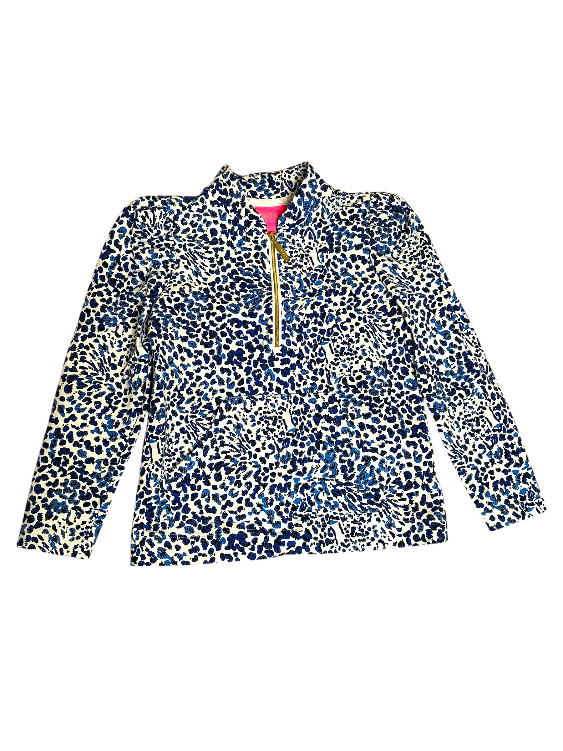 Lilly Pulitzer Girls Cabello Twisted Up Quarter Zip Pull Over - Size S(4-5)