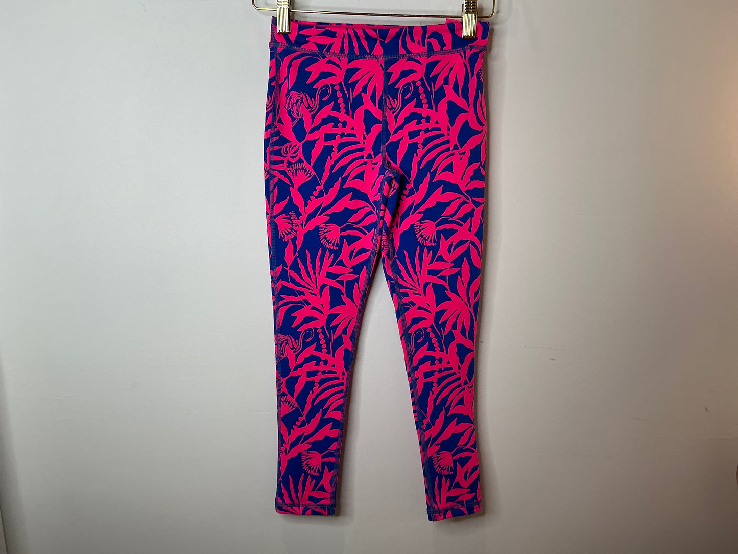 Lilly Pulitzer Girls NWT Mini Weekender Legging Pink Grenadine Flocking To Paradise - Size 6/7