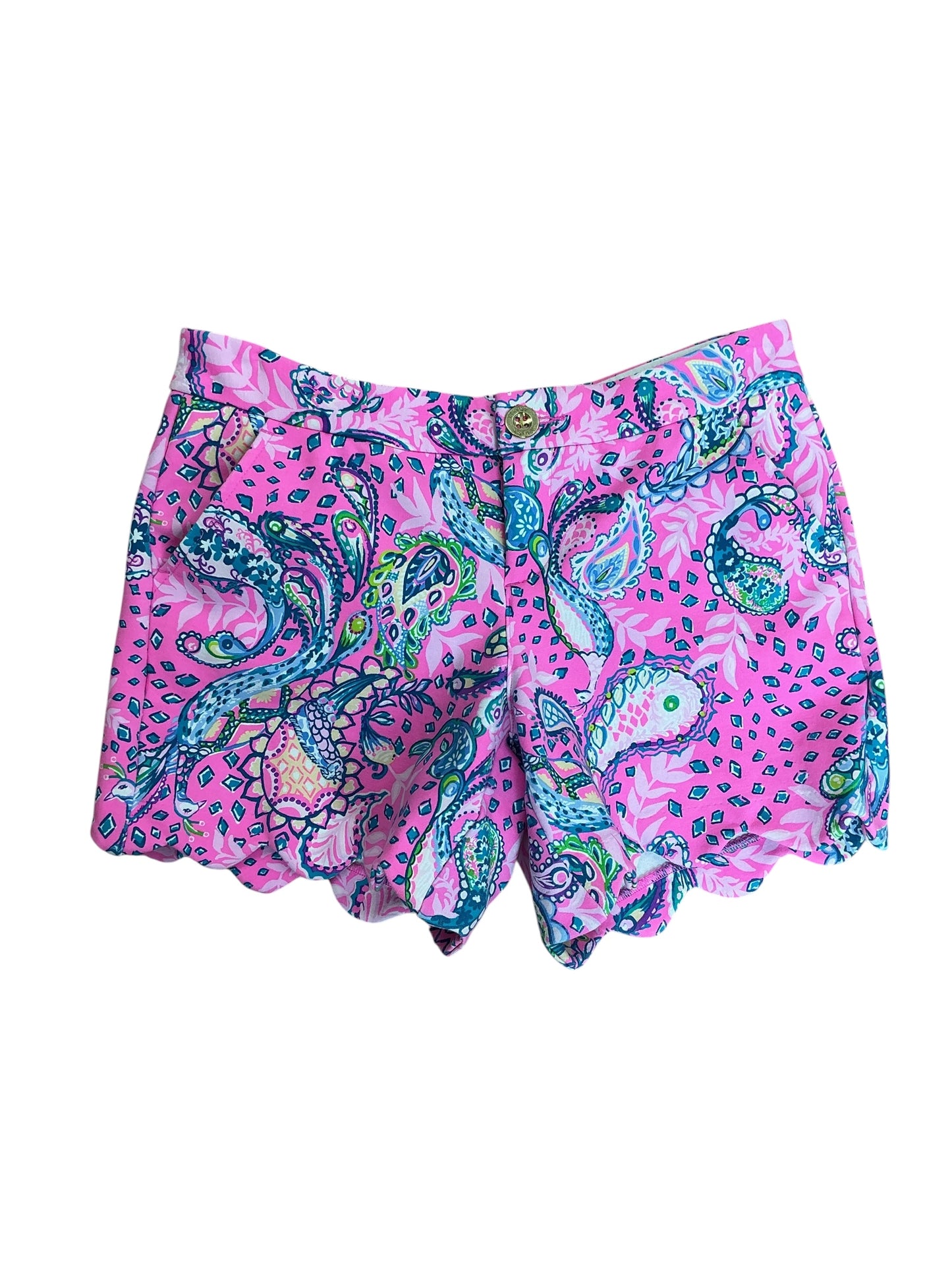 Lilly Pulitzer Buttercup Knit Shorts Flock Full Of Fun - Size 0