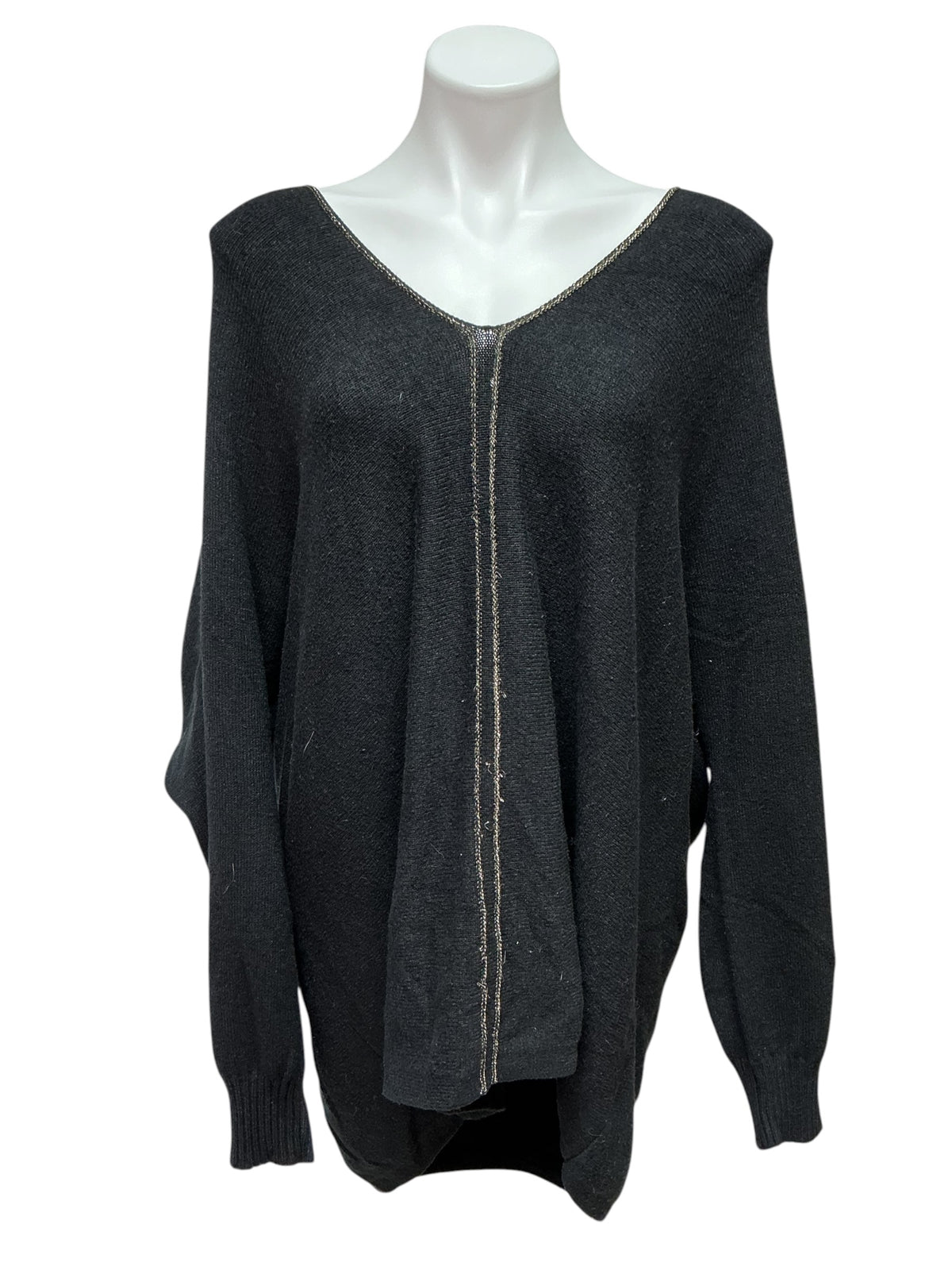 Lilly Pulitzer Stevie Tunic Sweater Black - Size XL
