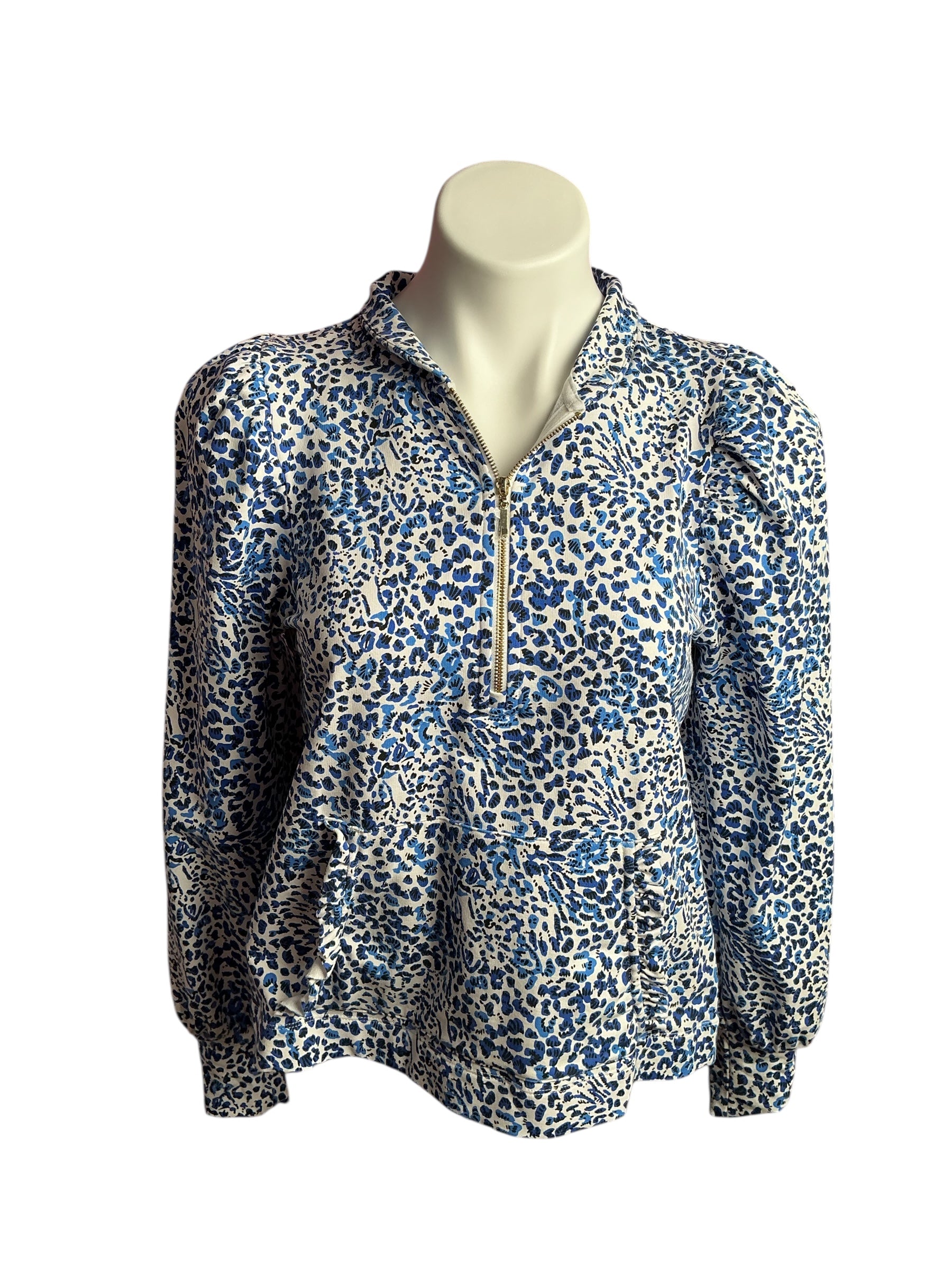 Lilly Pulitzer- Cabello Half-Zip Popover Resort White Twisted Up Size S