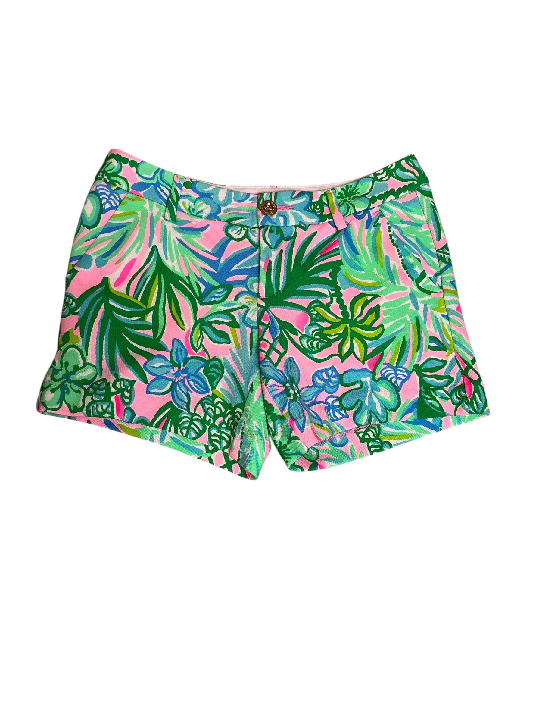 Lilly Pulitzer NWT Callahan Knit Short Pelican Pink Coconut Row - Size 2