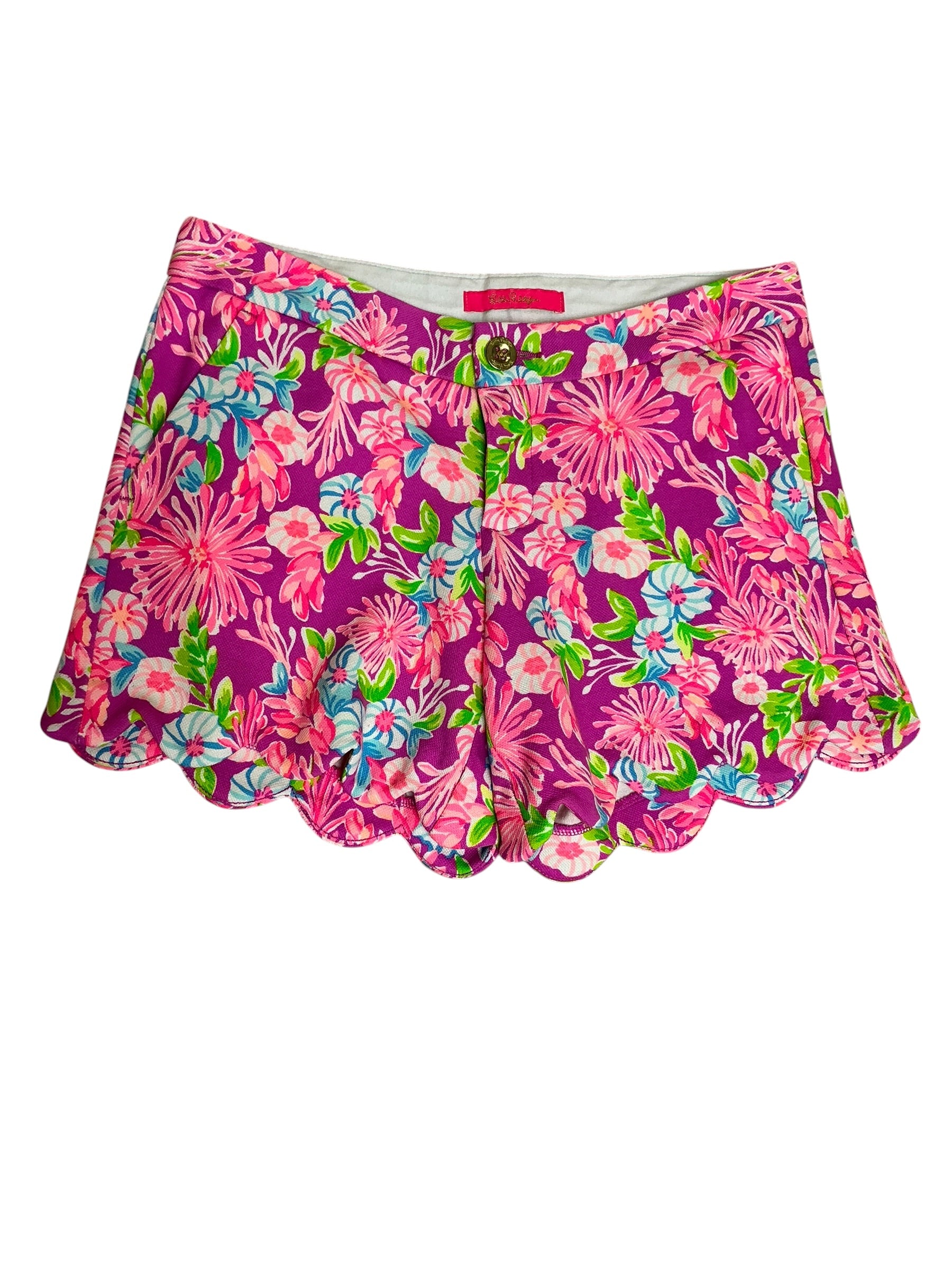 Lilly Pulitzer Buttercup Knit Shorts Moms The Word - Size 2