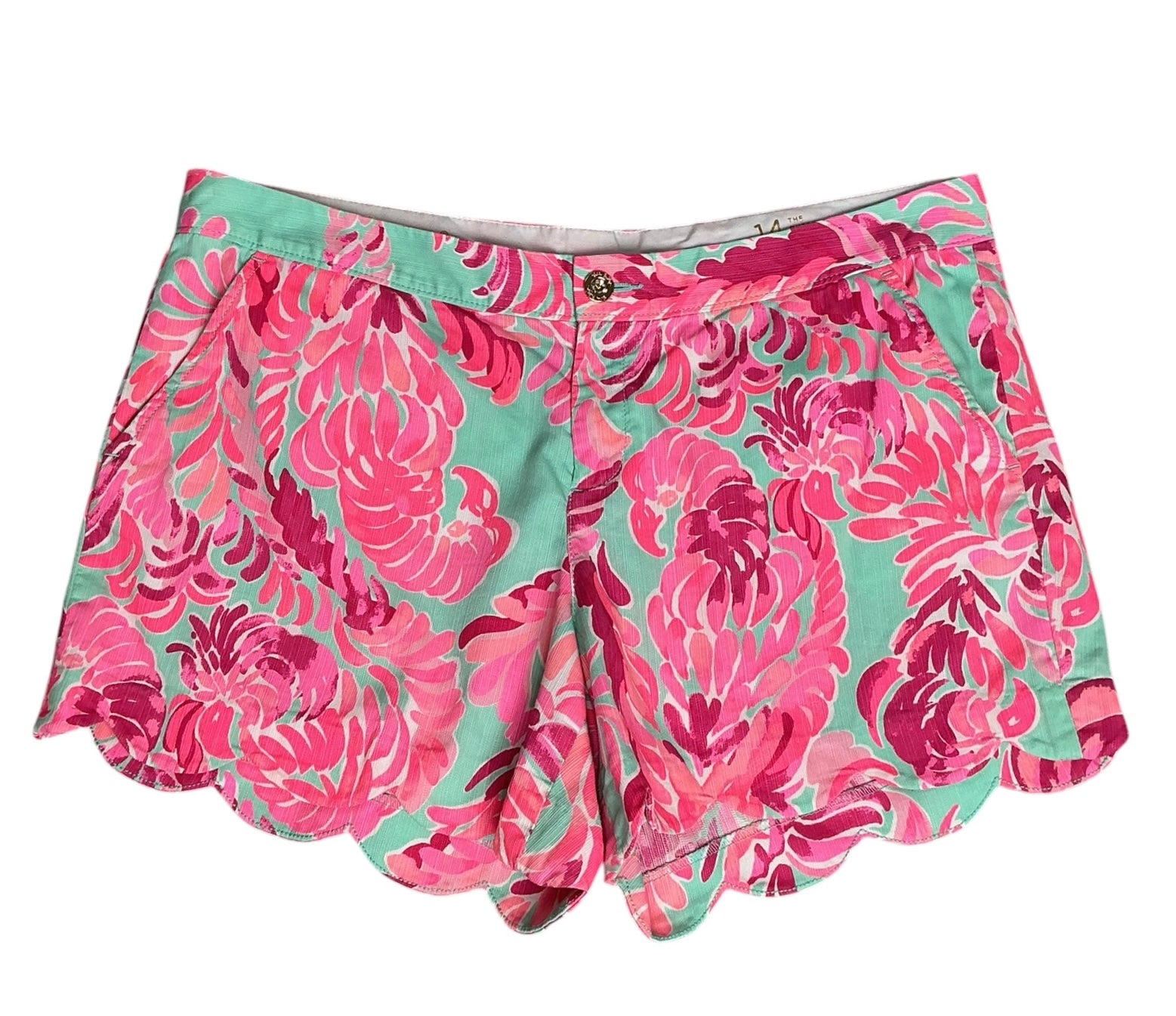 Lilly Pulitzer The Buttercup Short Poolside Blue Lovebirds - Size 14