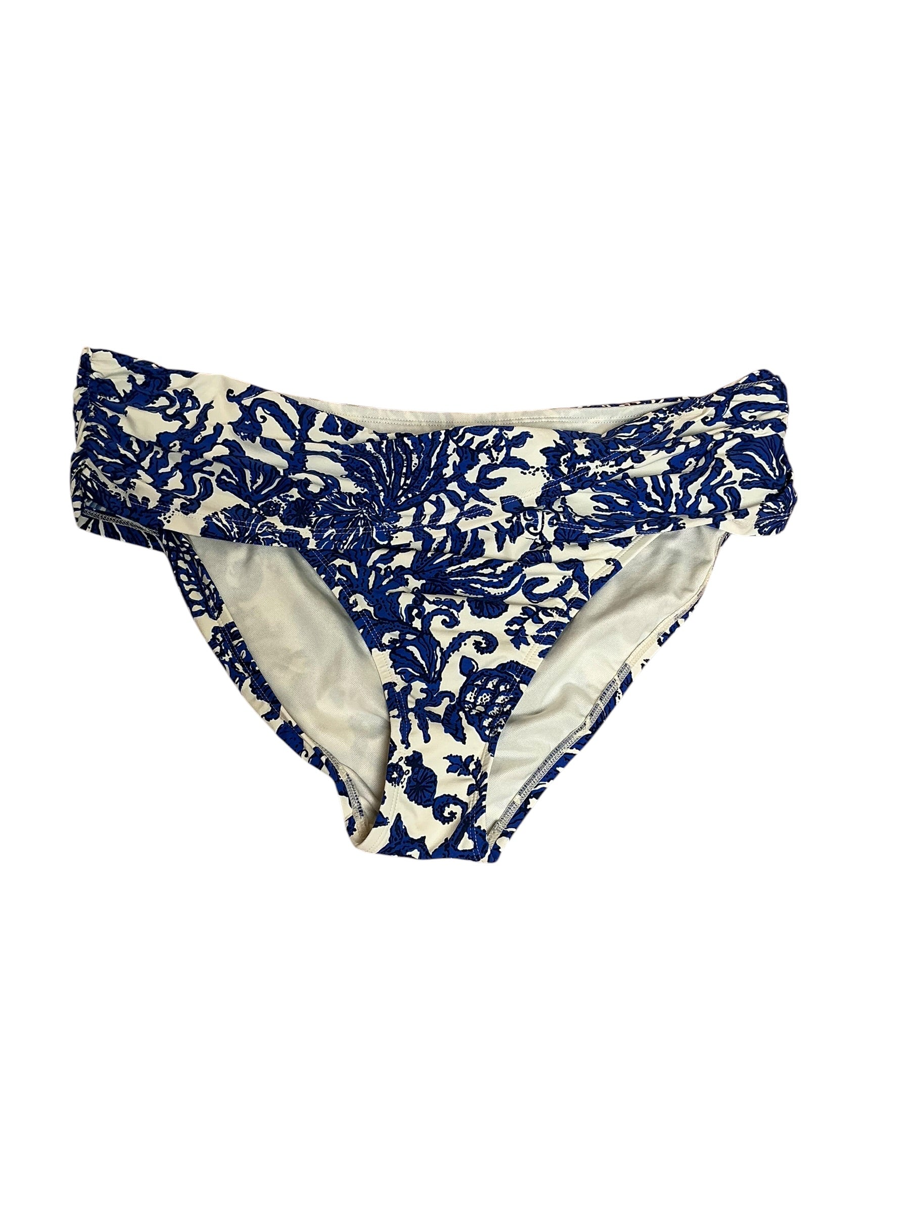 Lilly Pulitzer Lagoon Sarong Hipster Bottom Resort White Ride With Me - Size 16