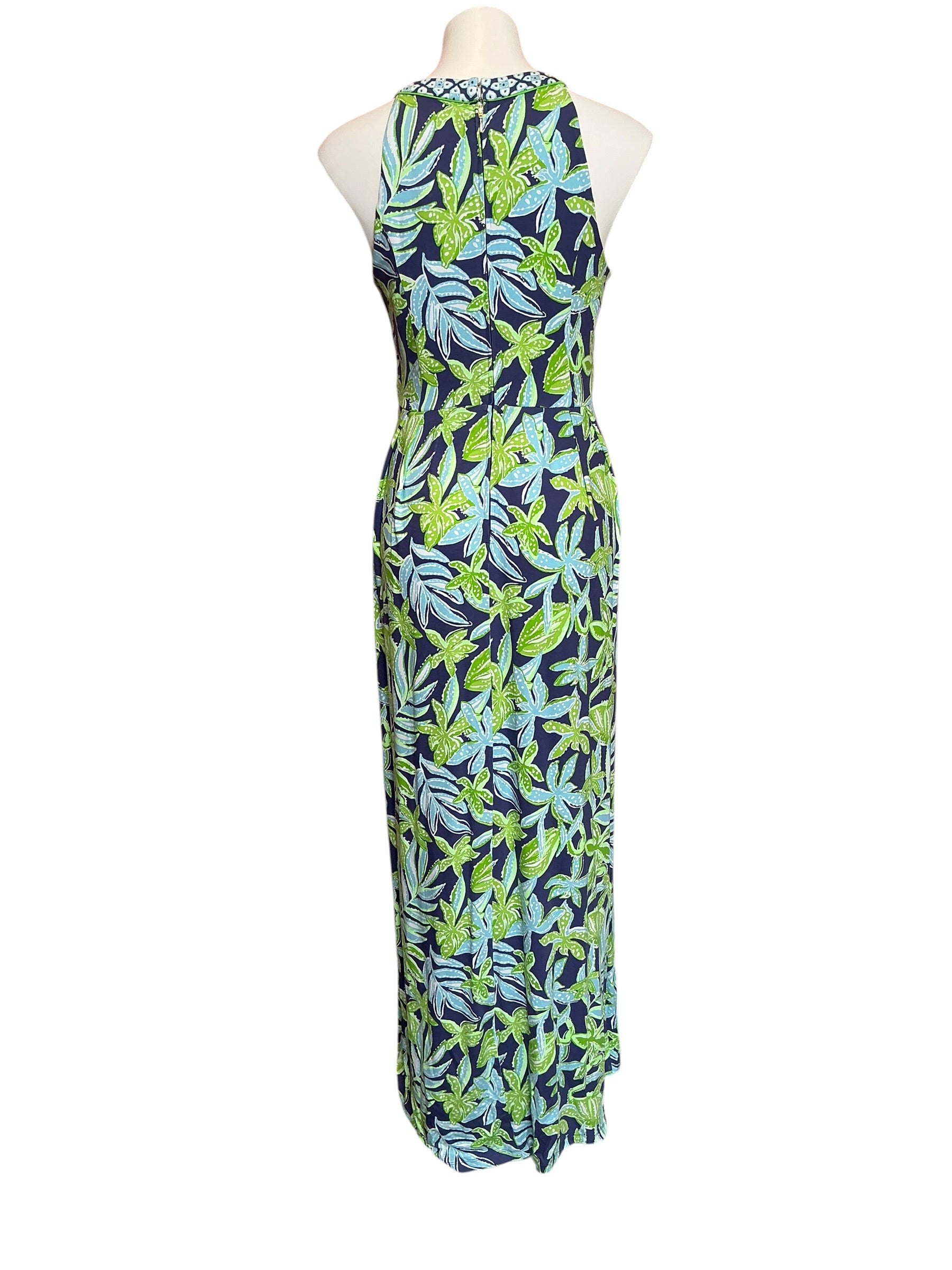 Lilly Pulitzer NWT Carmilla Maxi Dress Sapphire Pool Tropical Tango Engineered - Size 8