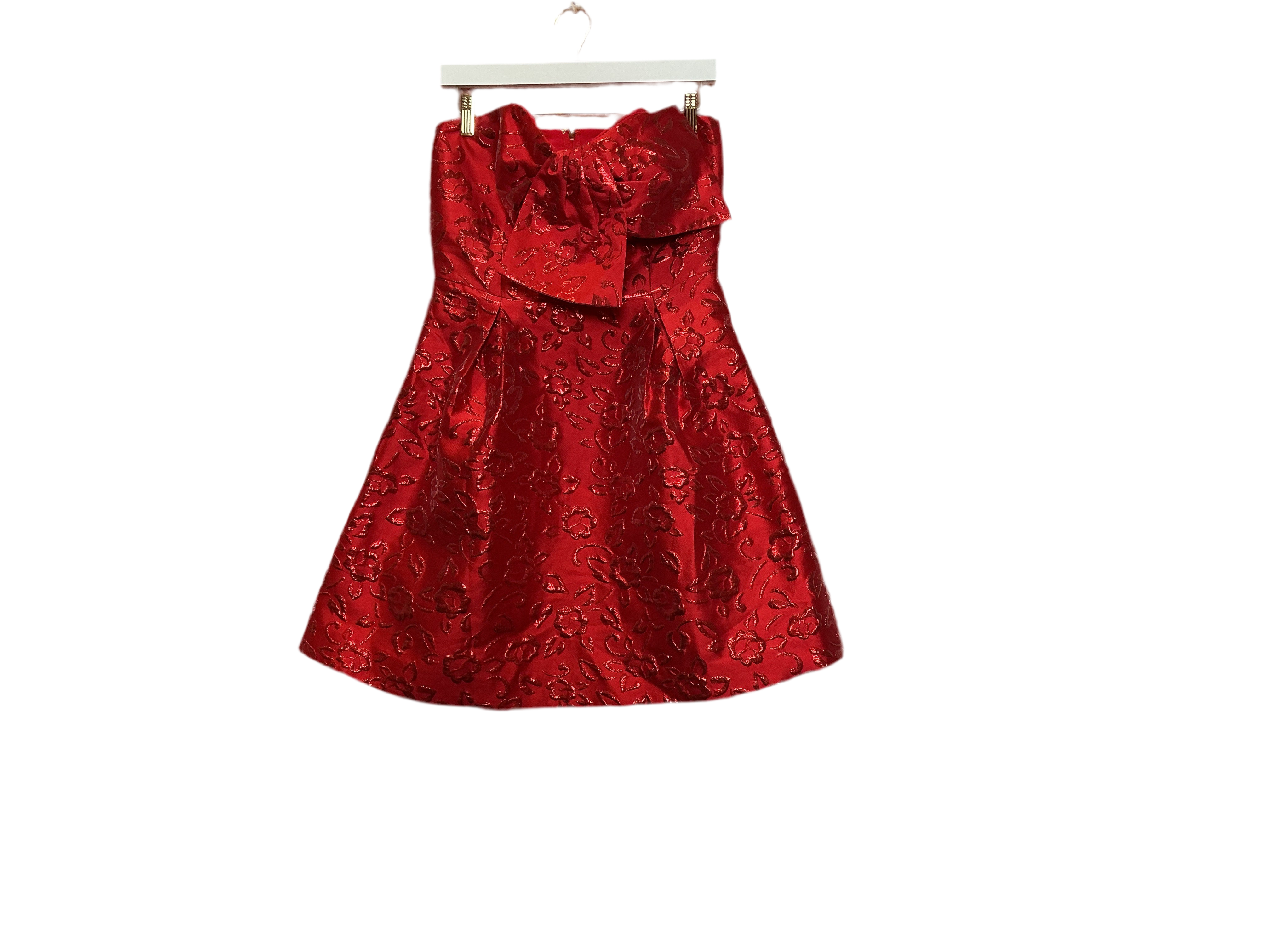 Lilly Pulitzer NWT - Kataleya Strapless Dress - Amaryllis Red - Floral Brocade - Size 6